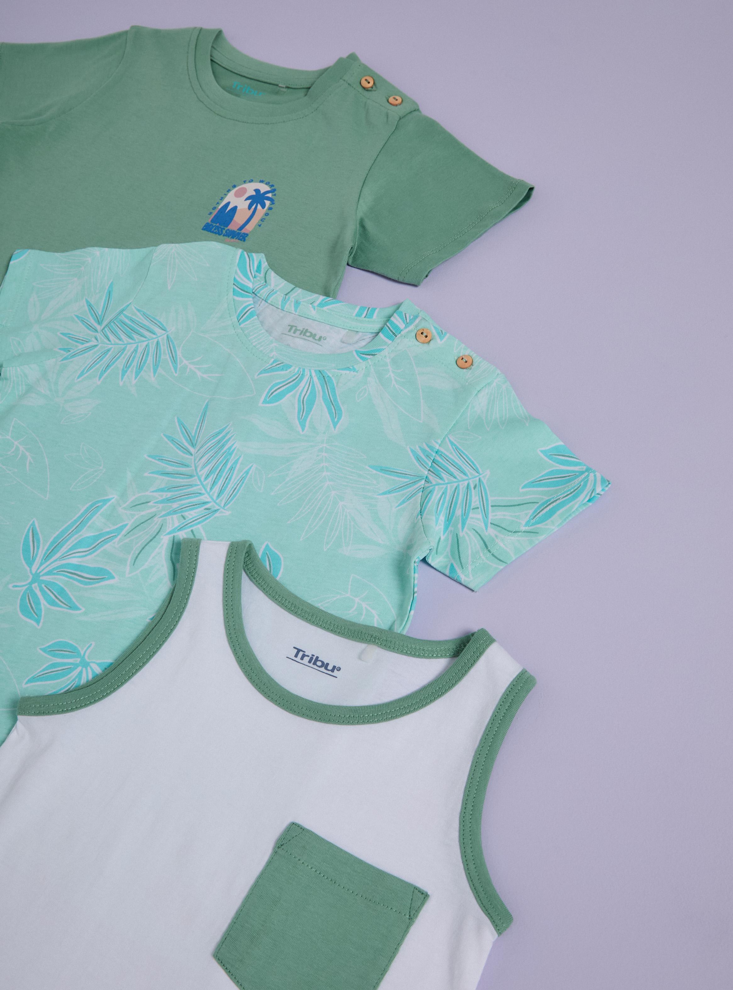 Polera Tripack de Estampado Combinados-2