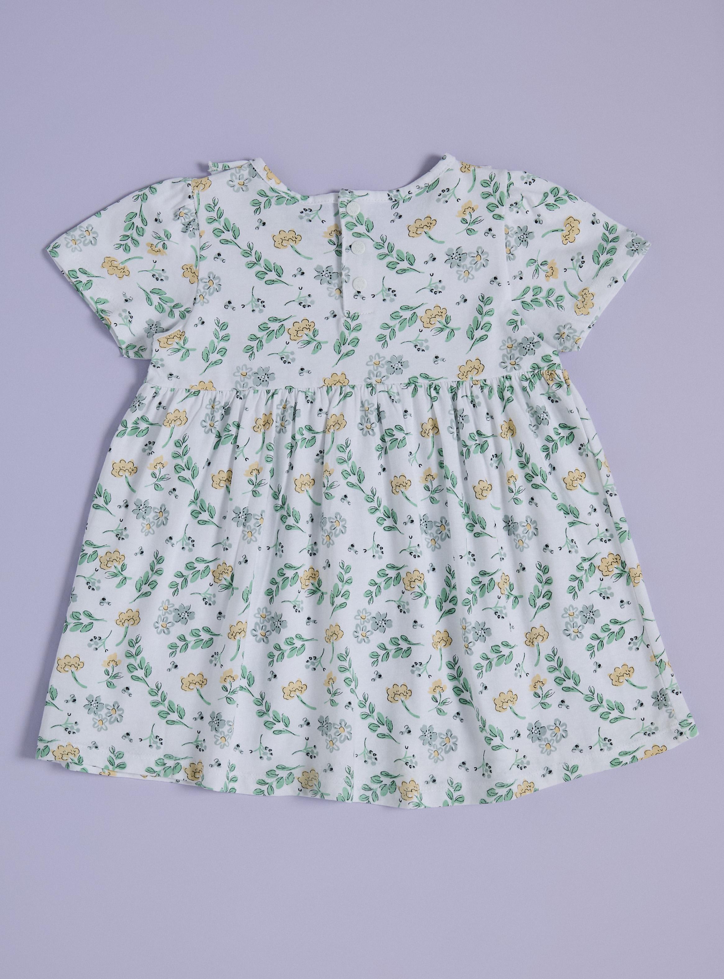 Vestido Estampado con Cuello de Payaso-1