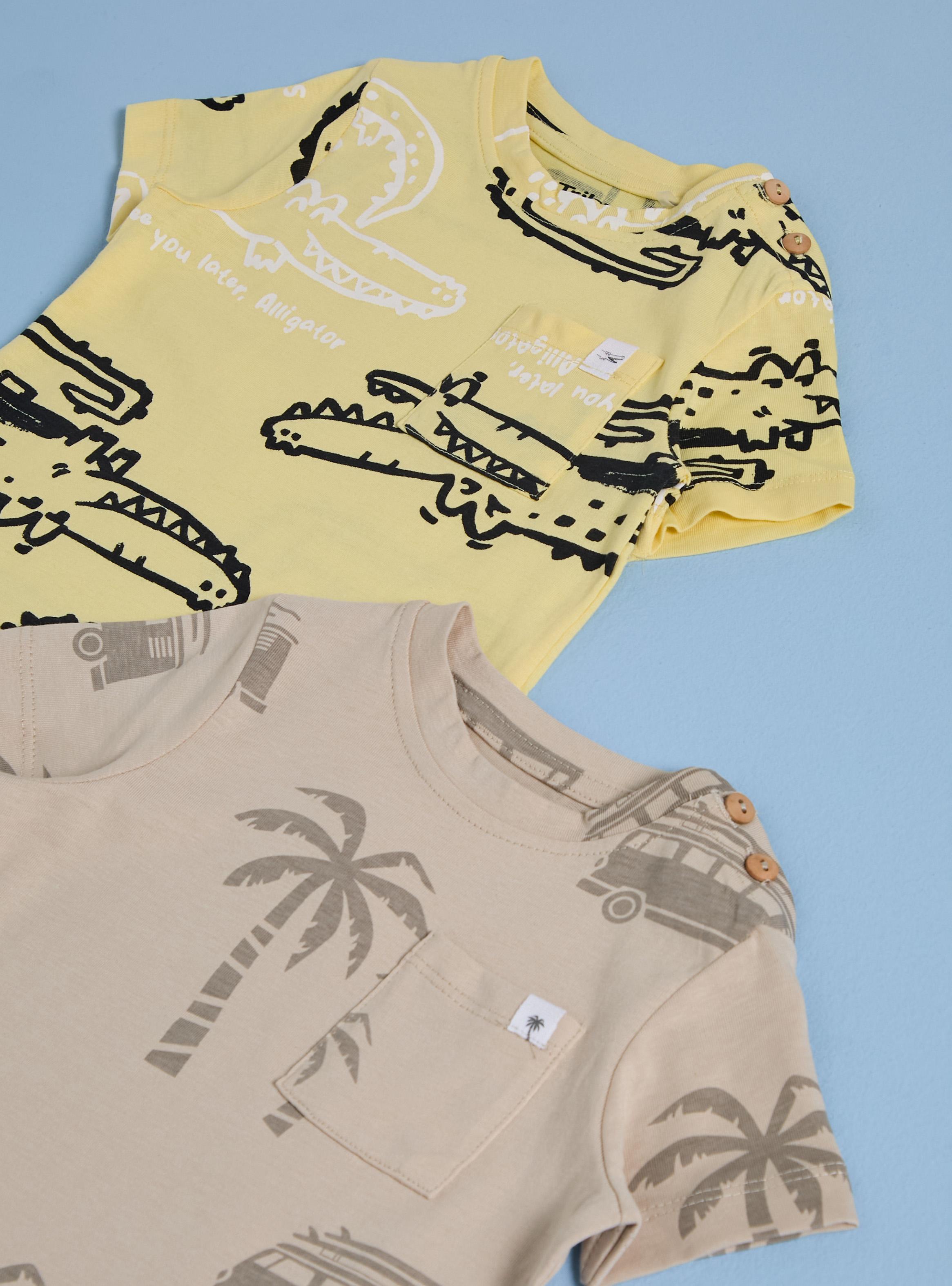 Polera Bipack Estampada y Bolsillo Frontal-2