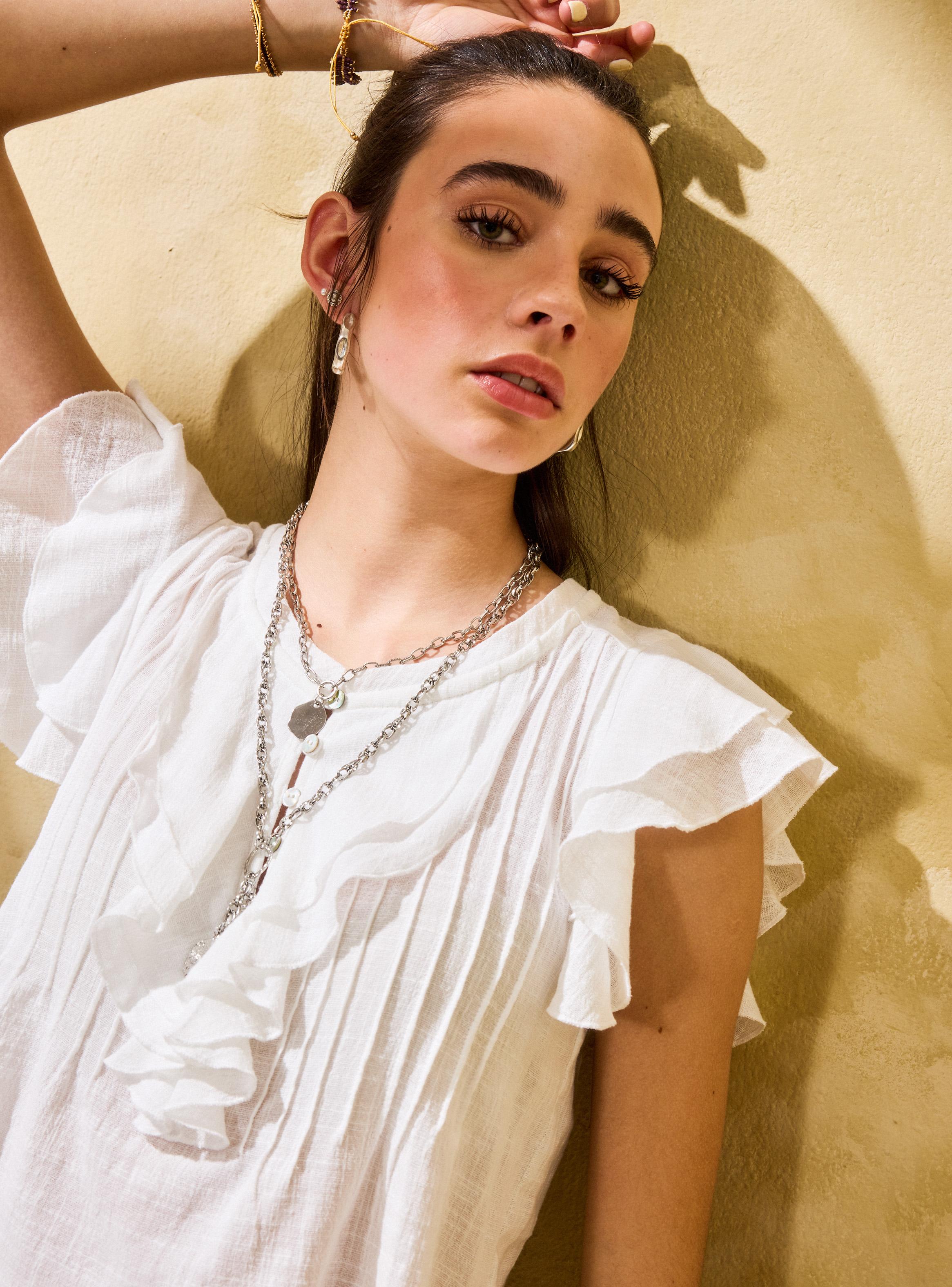 Blusa con Manga Alita y Botones-2