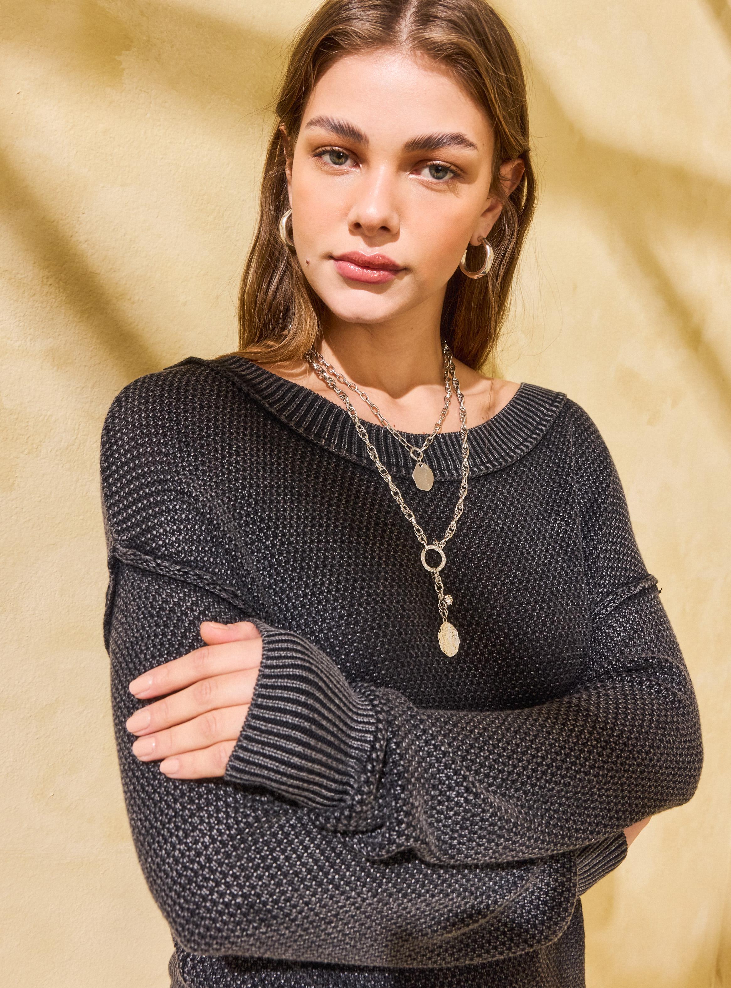 Sweater Cuello y Puños en Rib-2