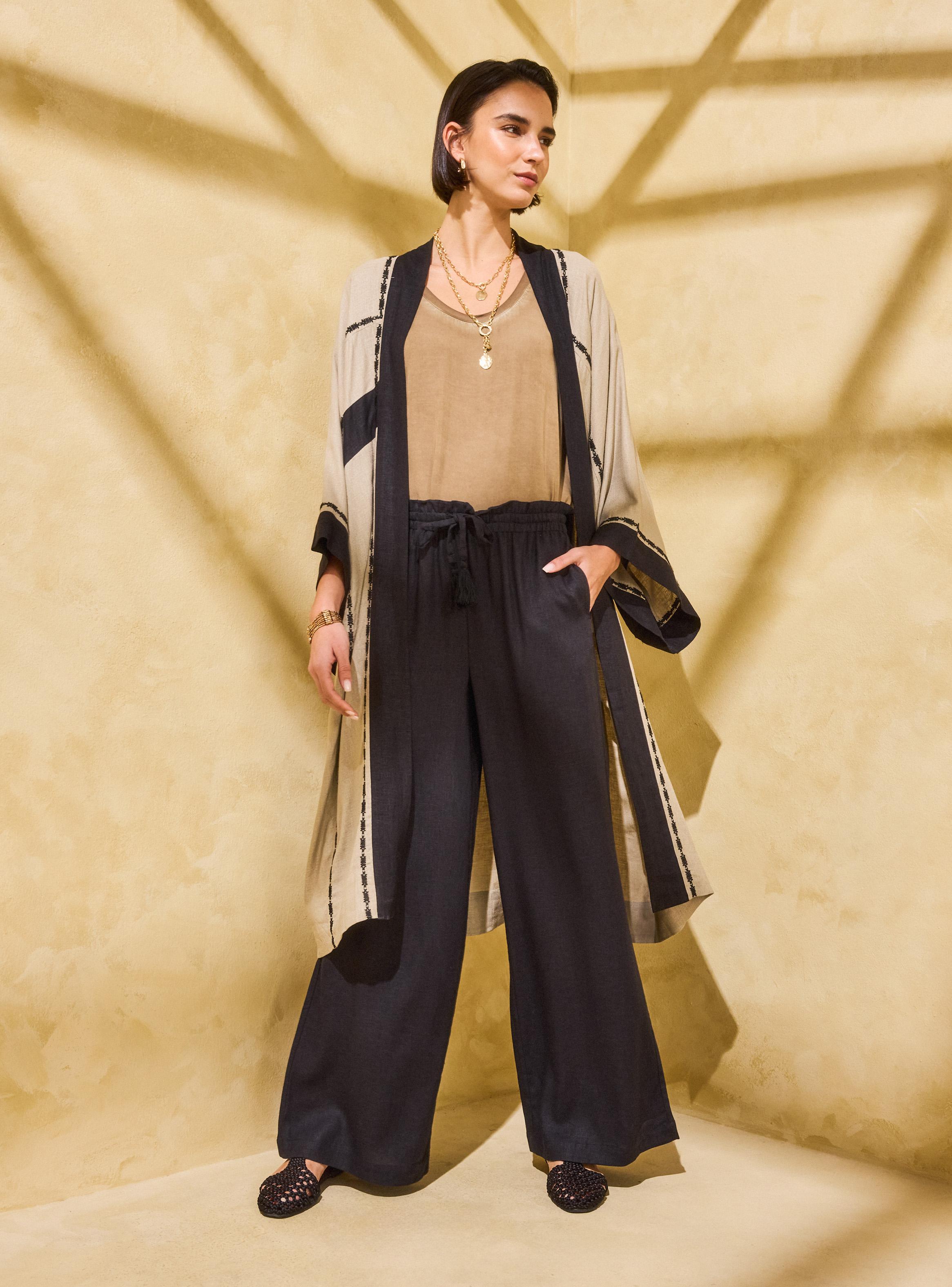 Kimono Bitono Cruzado Bordado-4