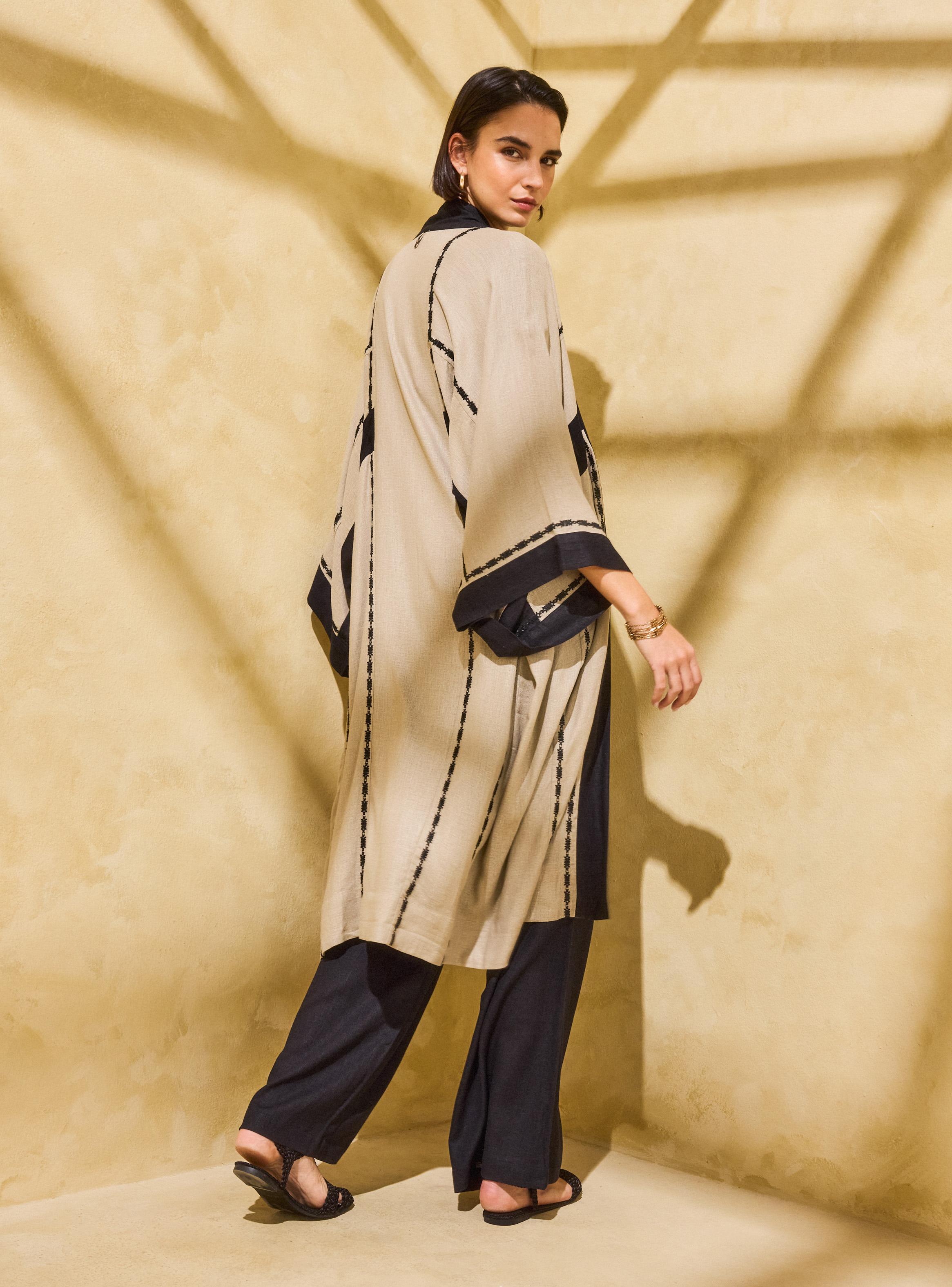 Kimono Bitono Cruzado Bordado-5