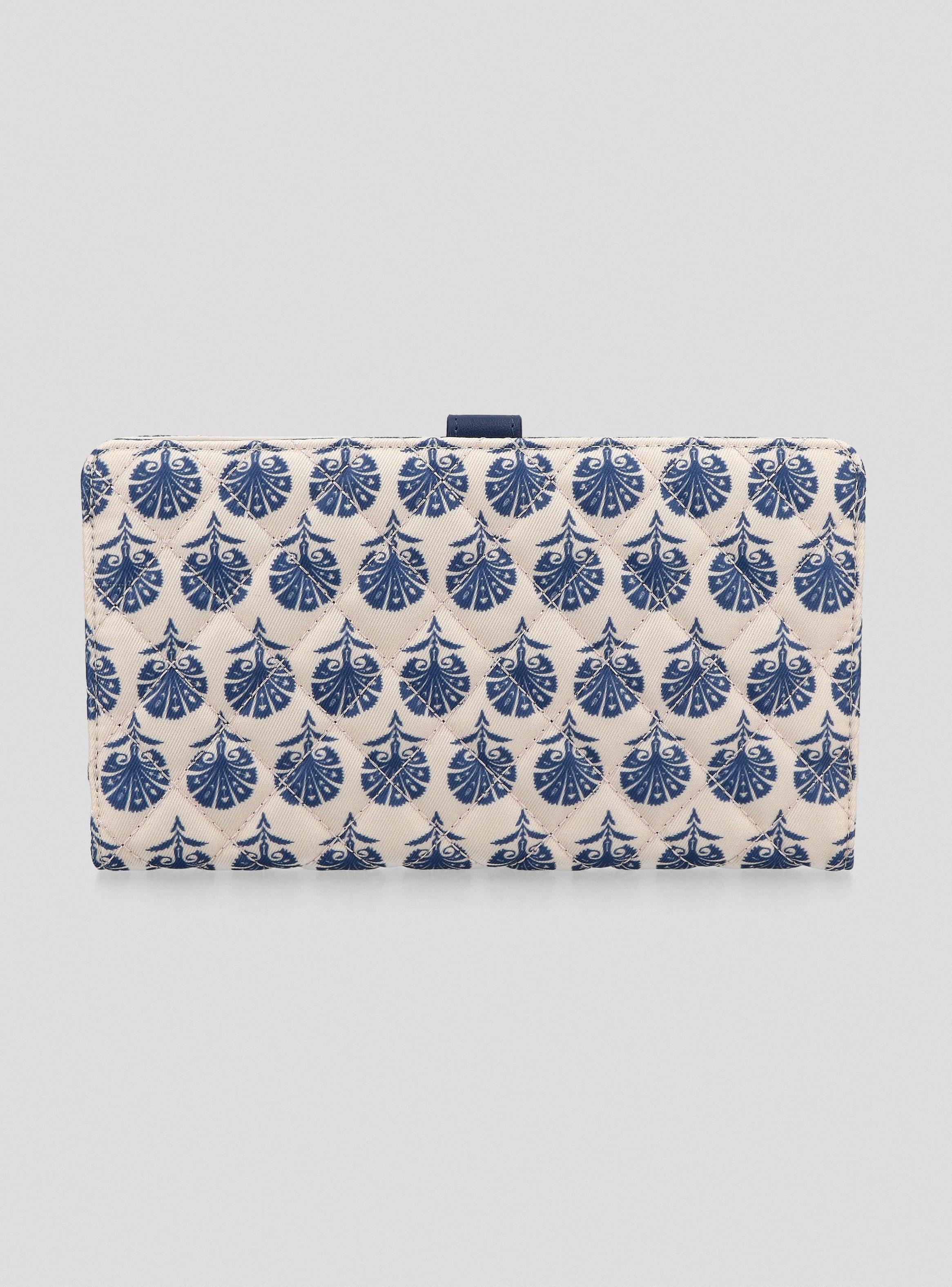 Billetera de Viaje Estampado Azul-1
