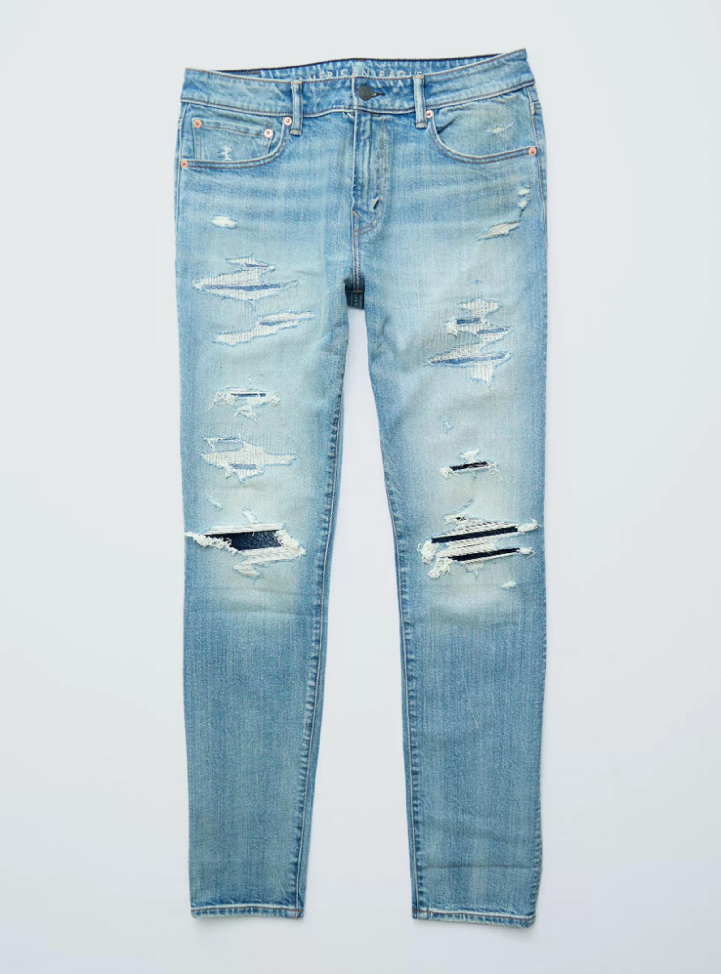 Jeans slim straight roto-3