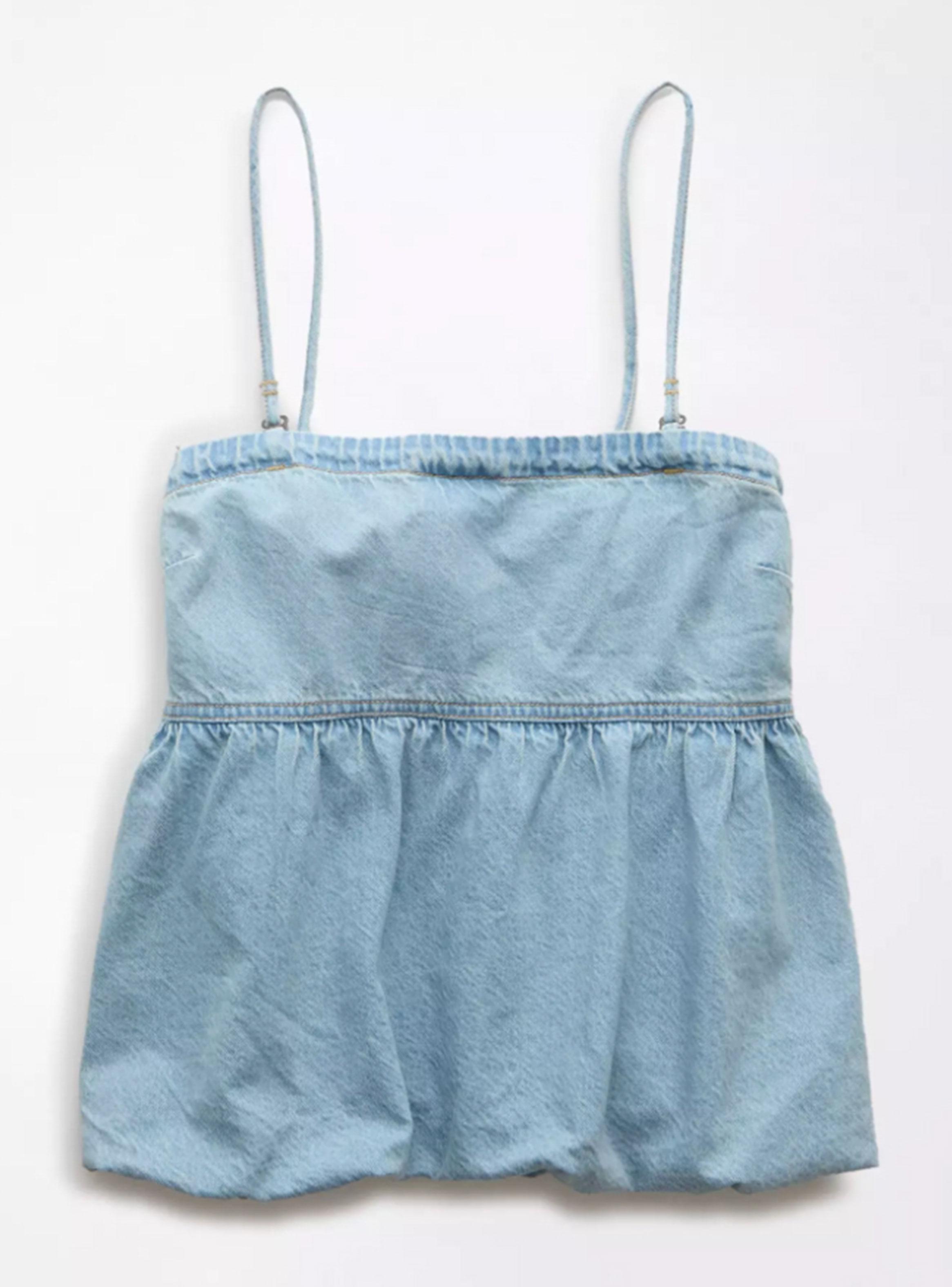 Blusa Tubo Abombado Denim-3