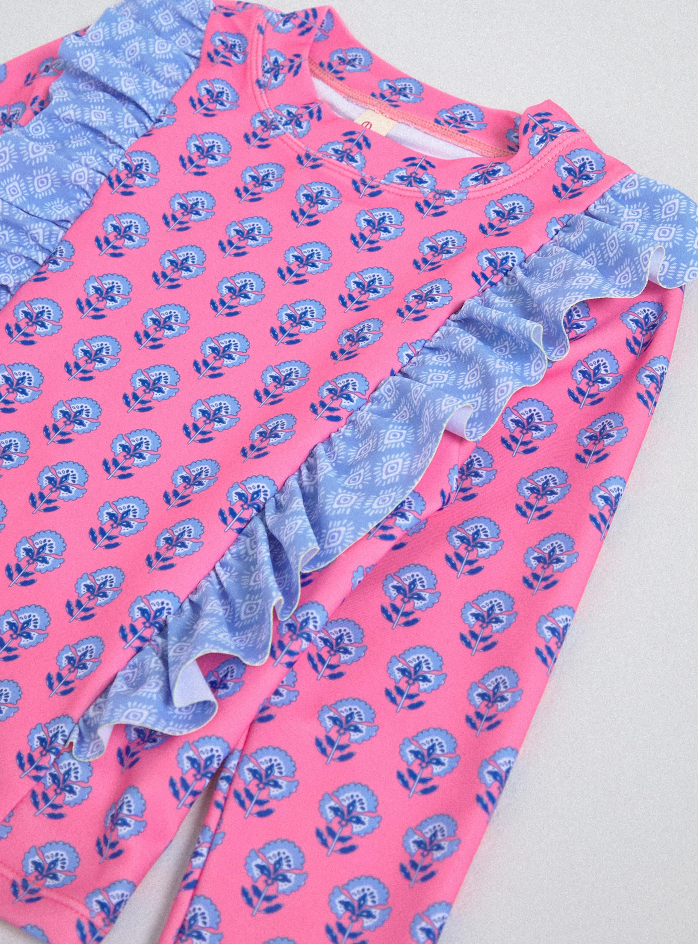 Traje de Baño Dos Piezas con Vuelitos Full Estampado-2