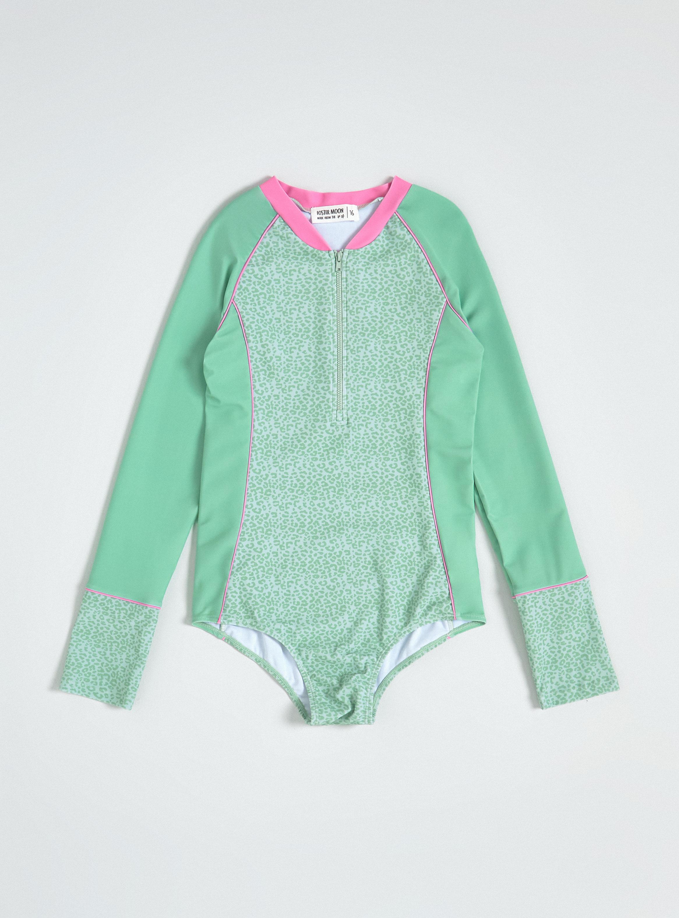 Traje de Baño con Cierre y Full Print-0