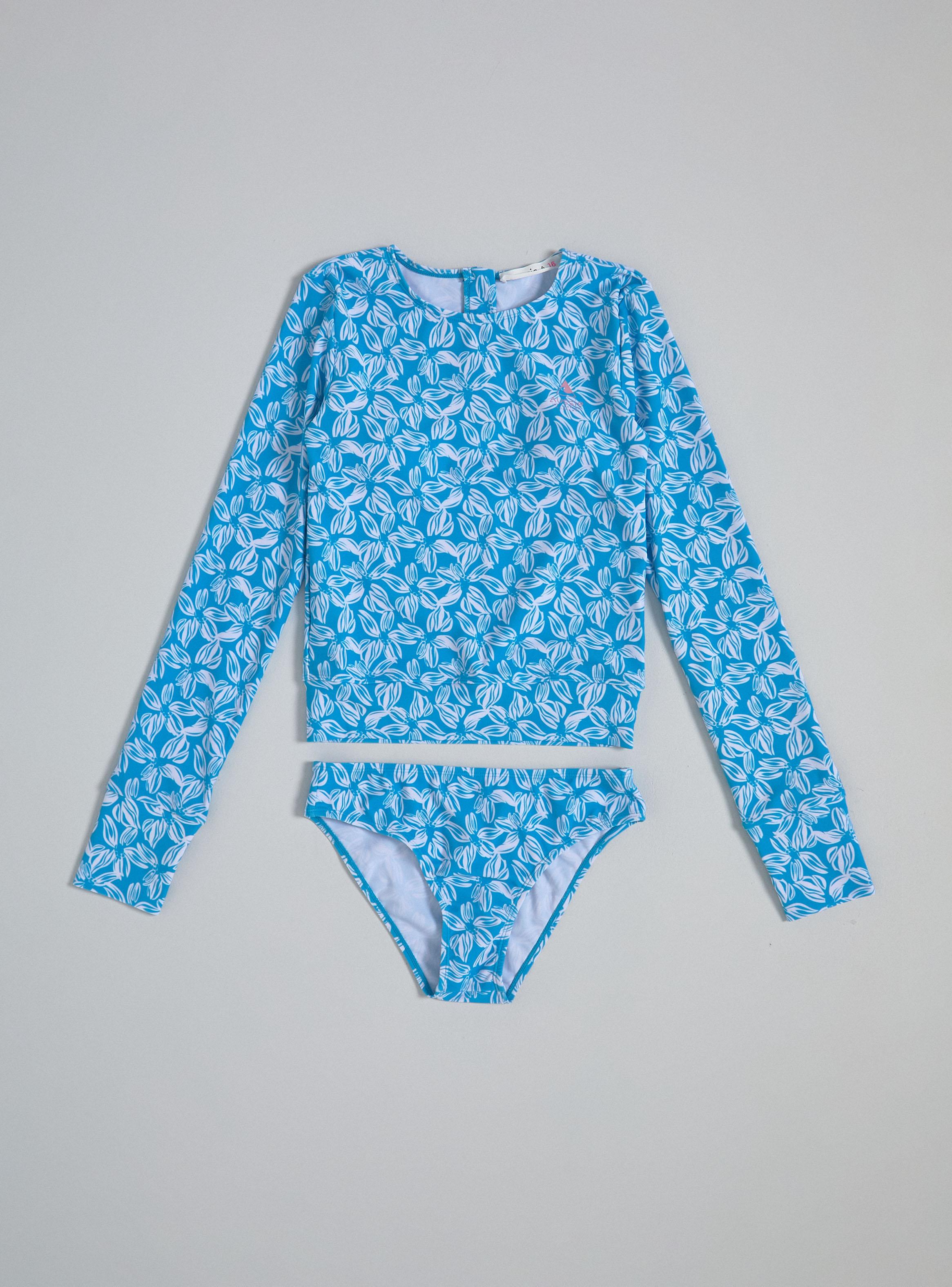 Traje de Baño Combinado Manga Larga-0