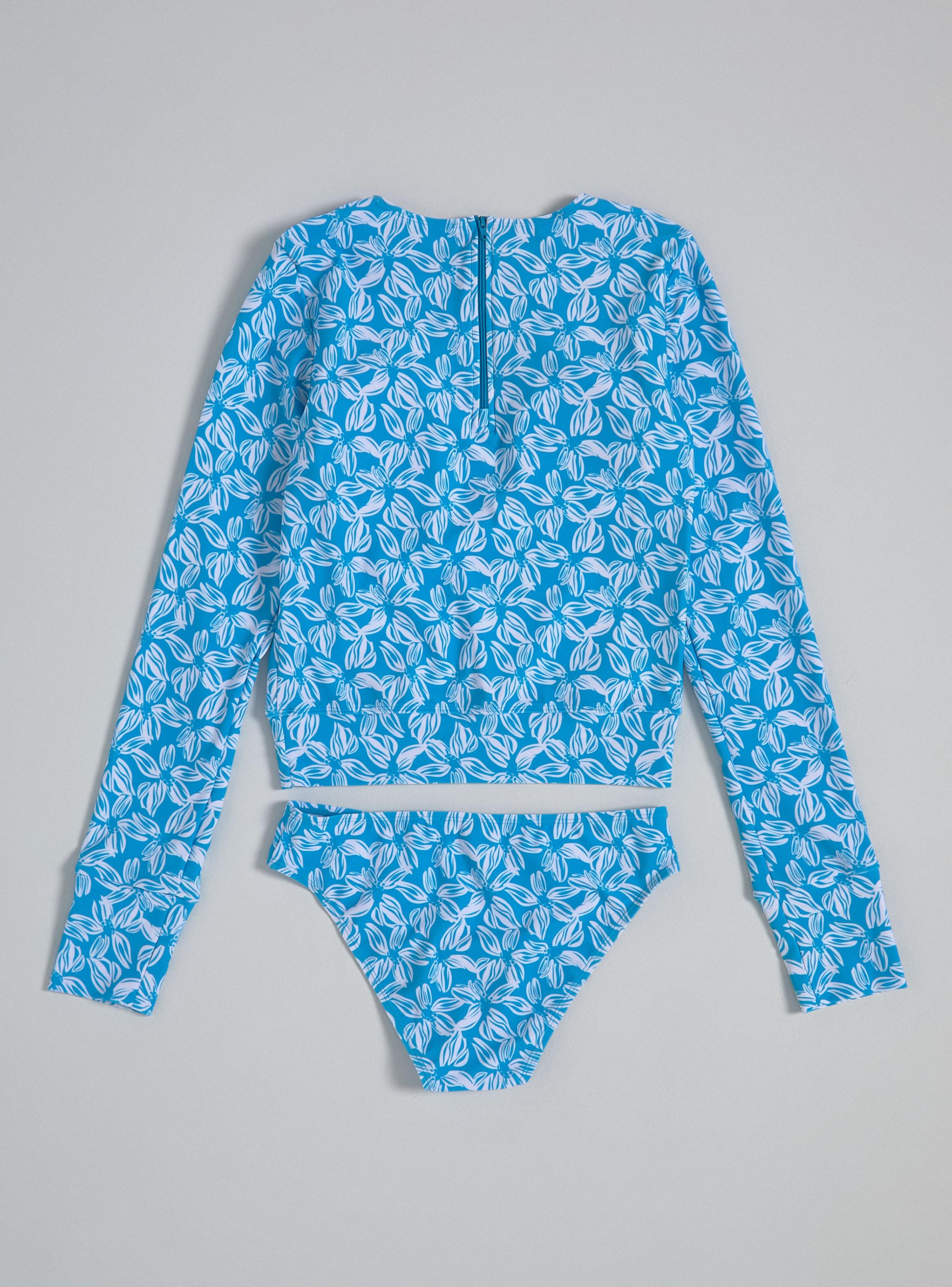 Traje de Baño Combinado Manga Larga-1