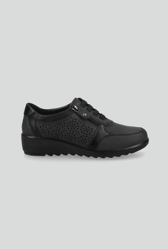 Zapatilla Urbana Cuña Detalles Corte Laser Mujer-3