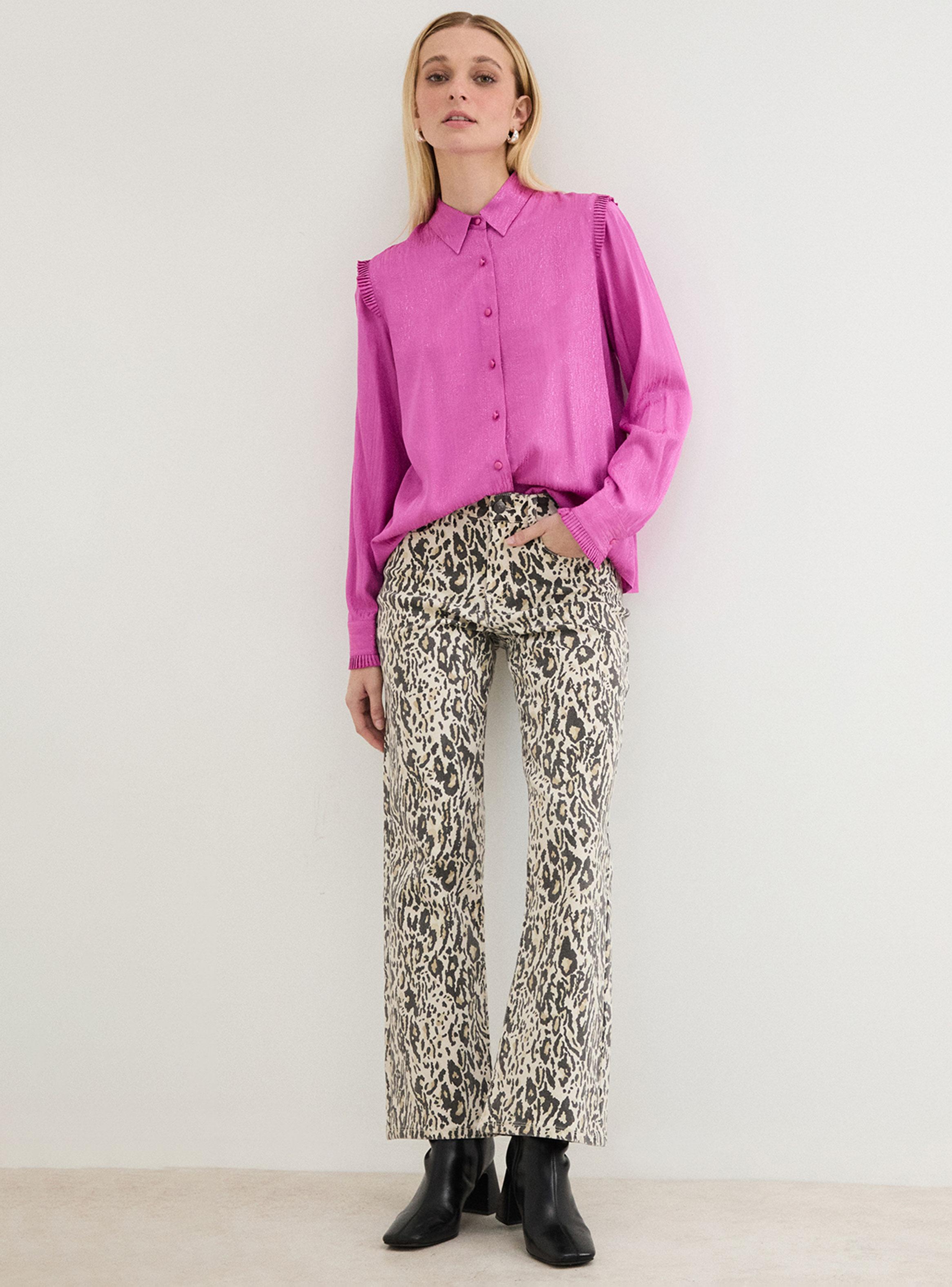 Blusa Lisa Manga Larga con Plisados en Sisa y Puños-3