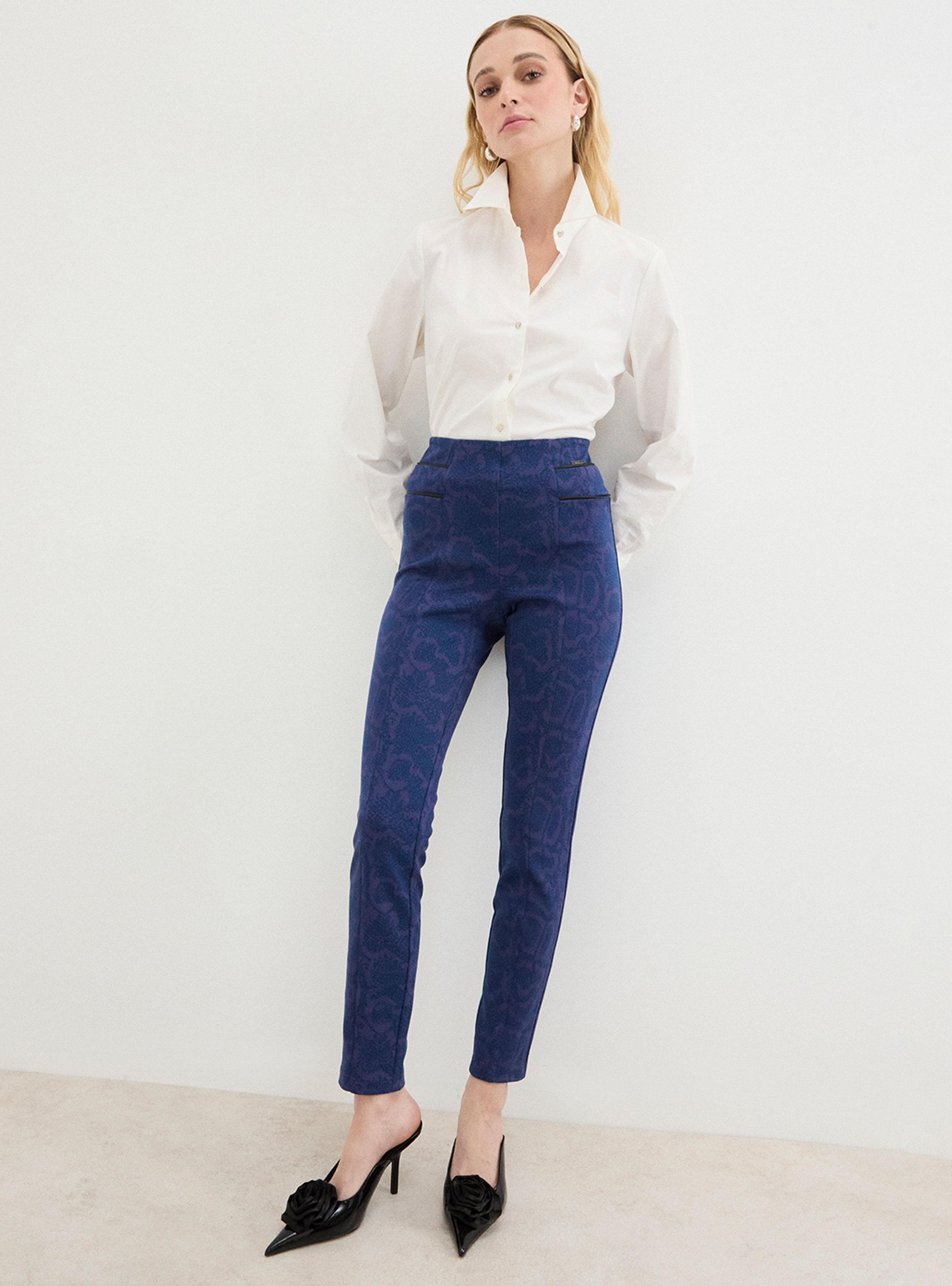 Calza Estampado Jacquard Pretina Elástico Interior -3