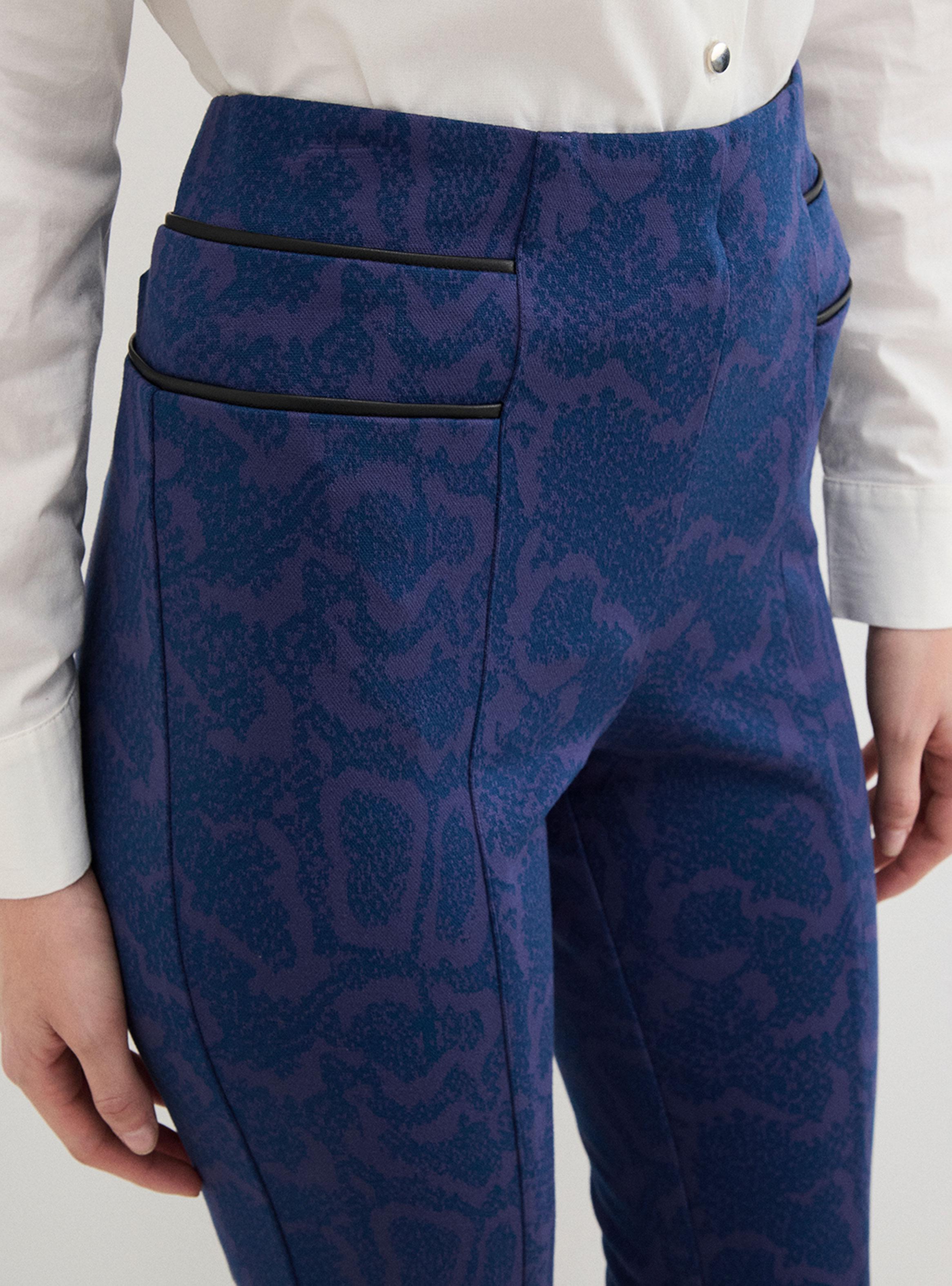 Calza Estampado Jacquard Pretina Elástico Interior -2