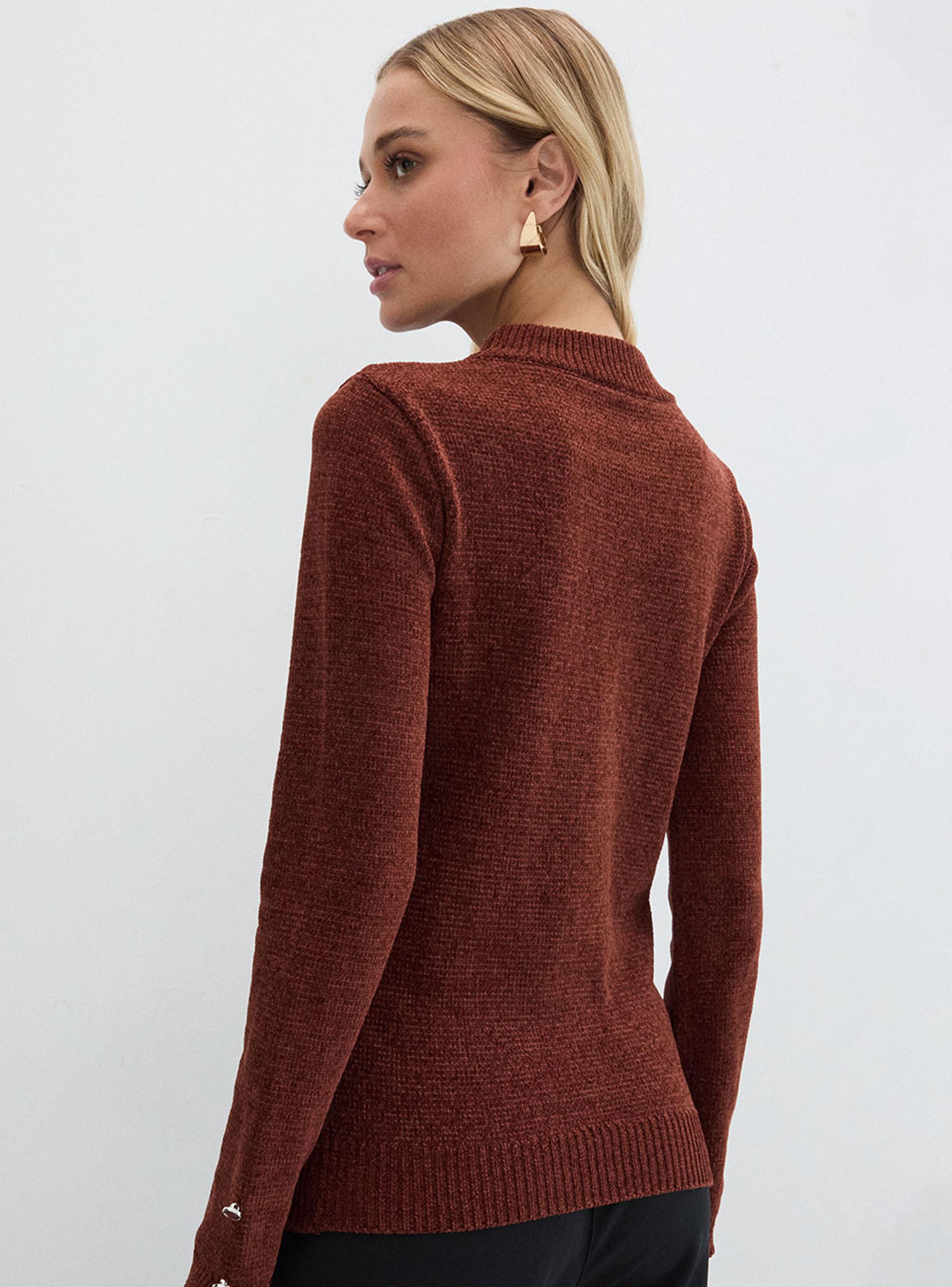 Sweater Chenille con Abertura en Manga-1