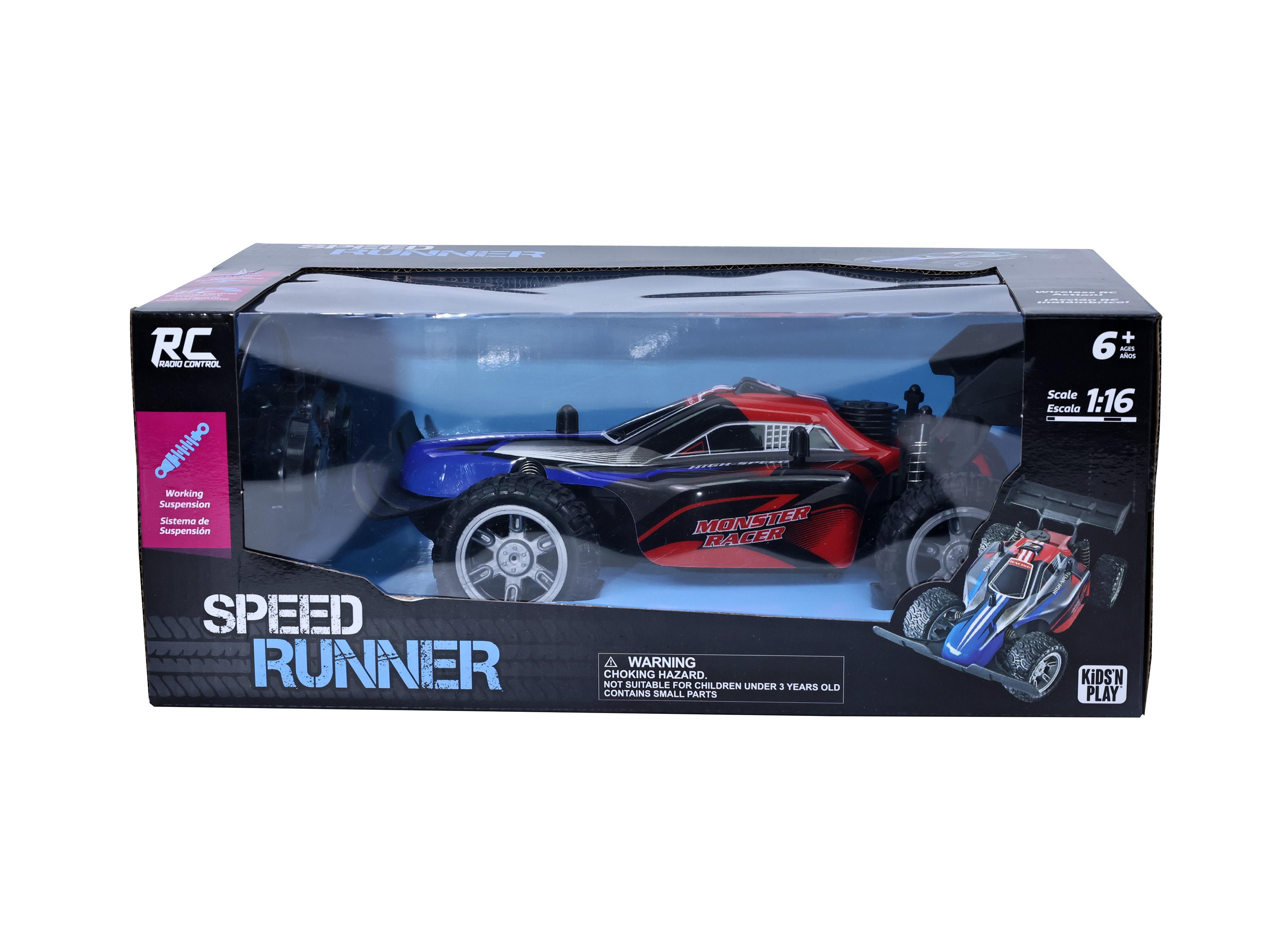 Auto a Control Remoto Speed Runner 1:16 Rojo 27 MHz-3