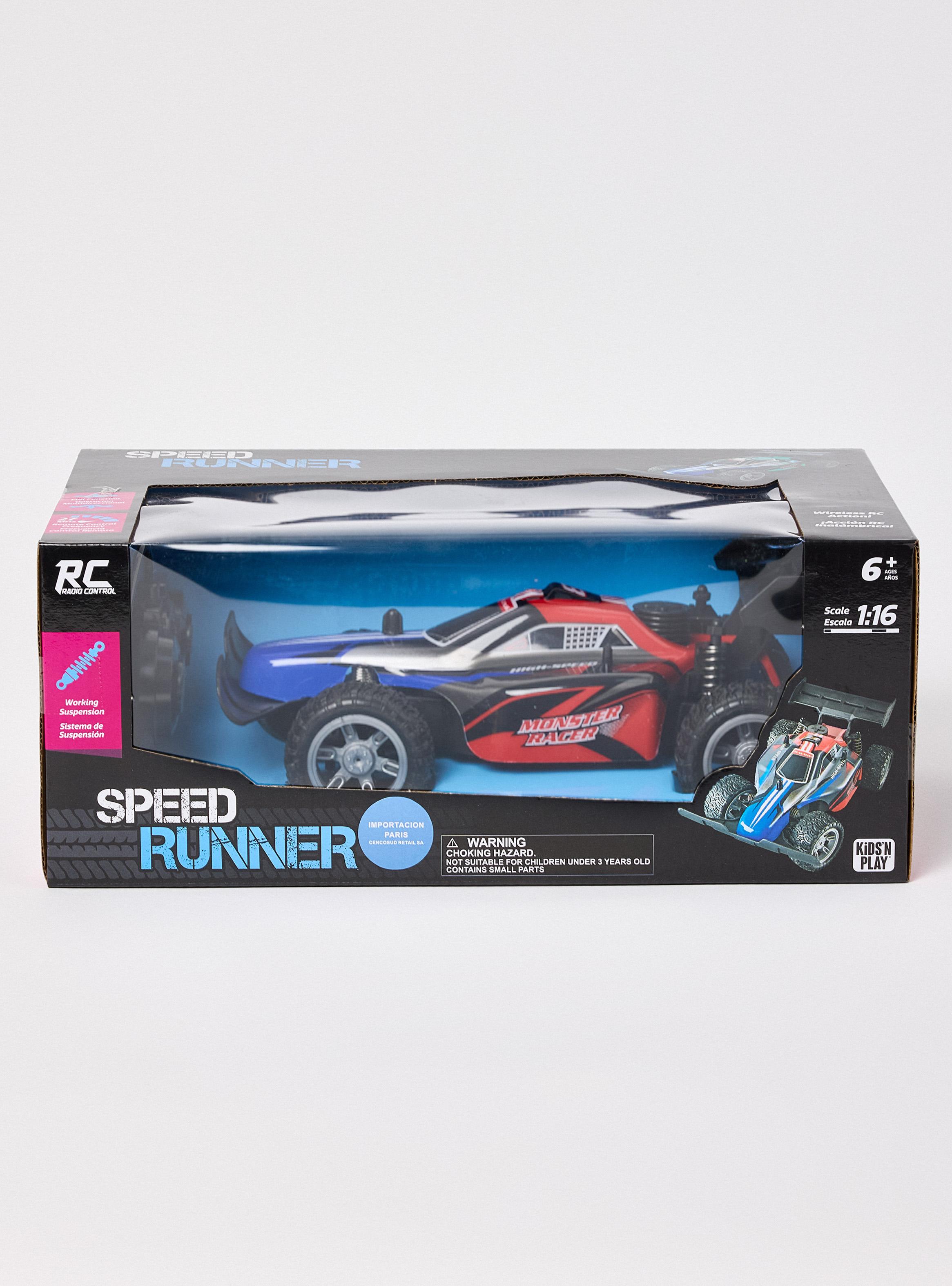 Auto a Control Remoto Speed Runner 1:16 Rojo 27 MHz-0