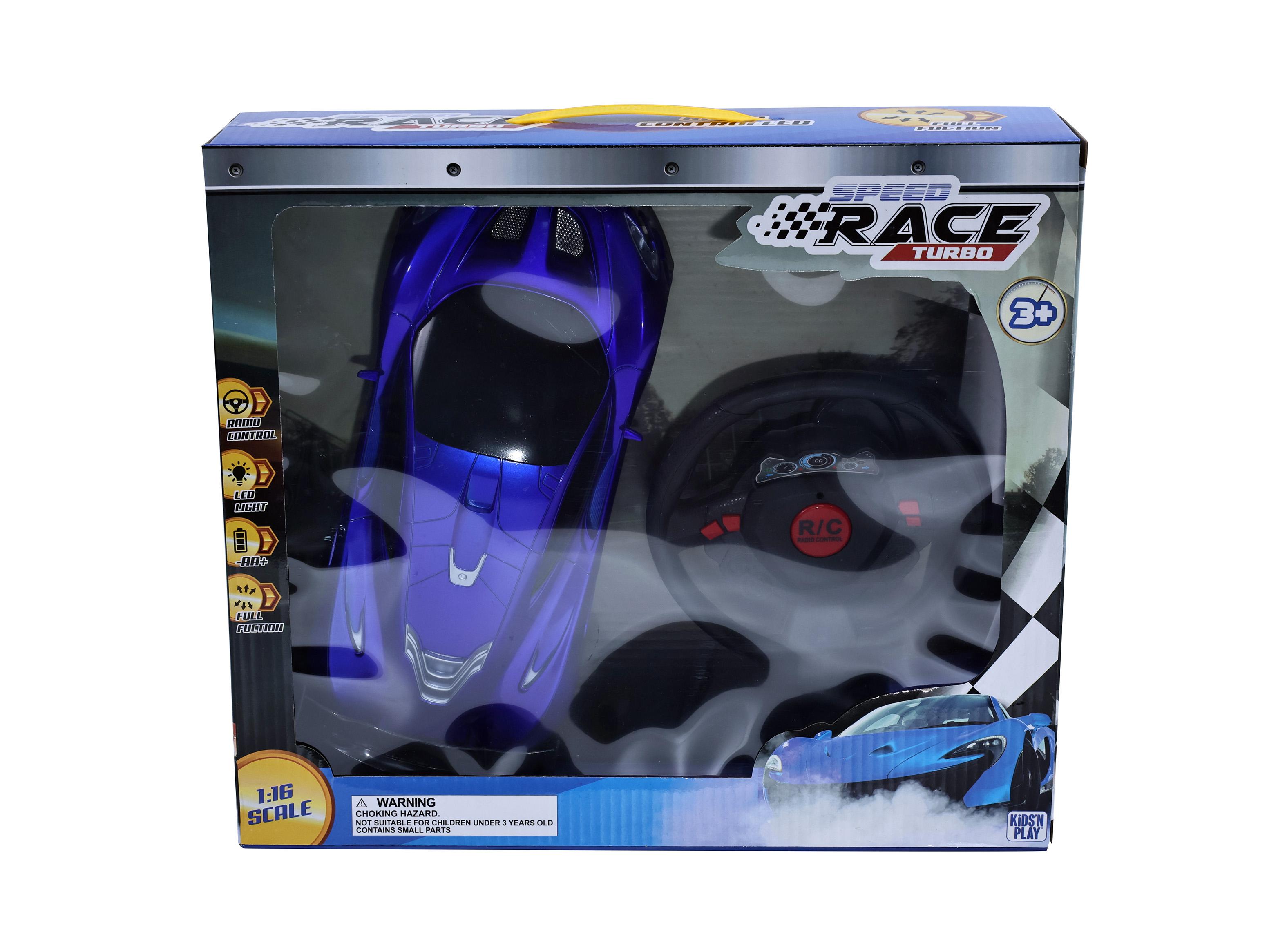 Auto a Control Remoto 1:16 4 Canales Azul-2