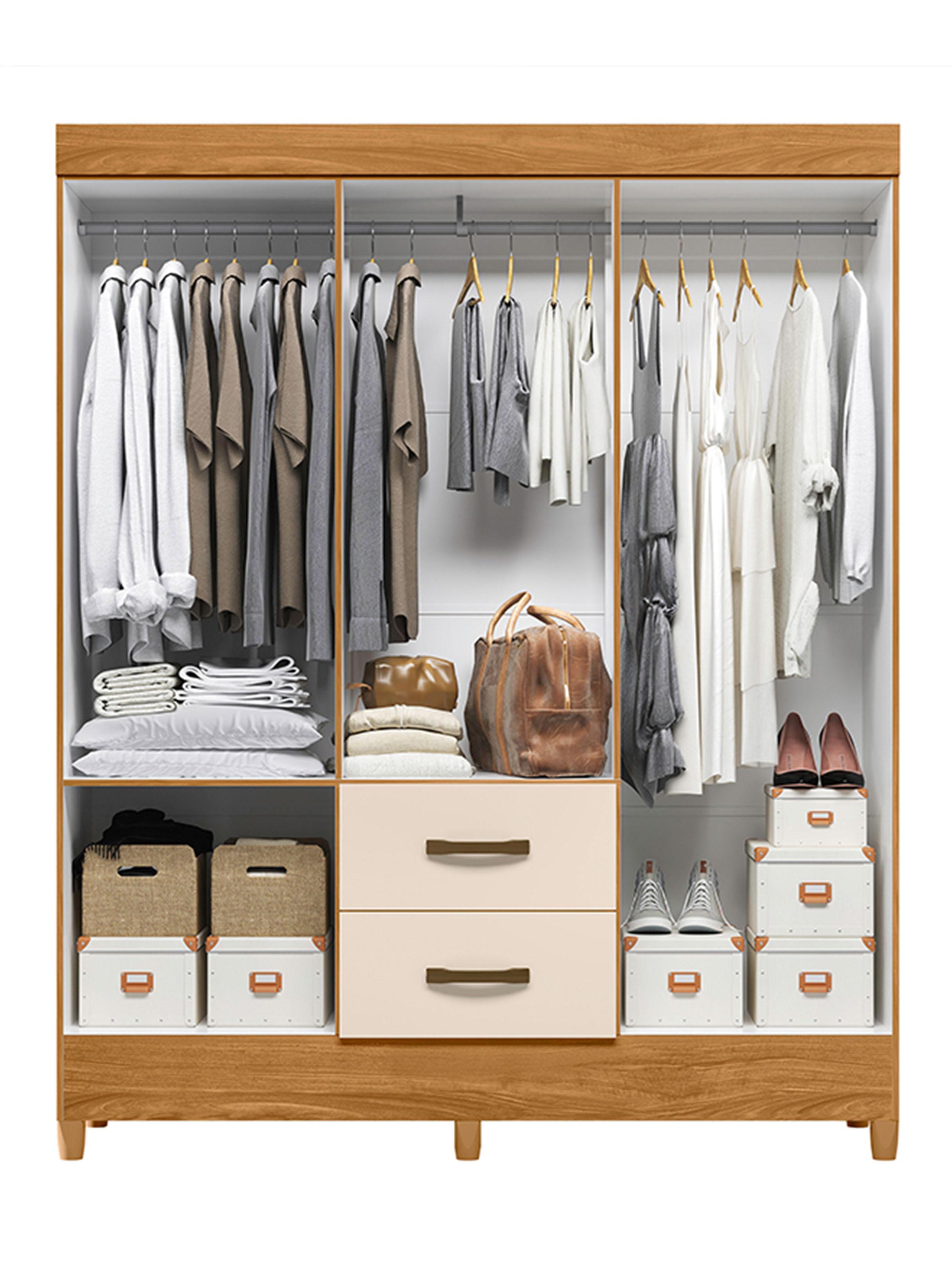 Combo Clóset 6 Puertas + Clóset 4 Puertas con Espejo Beige-3