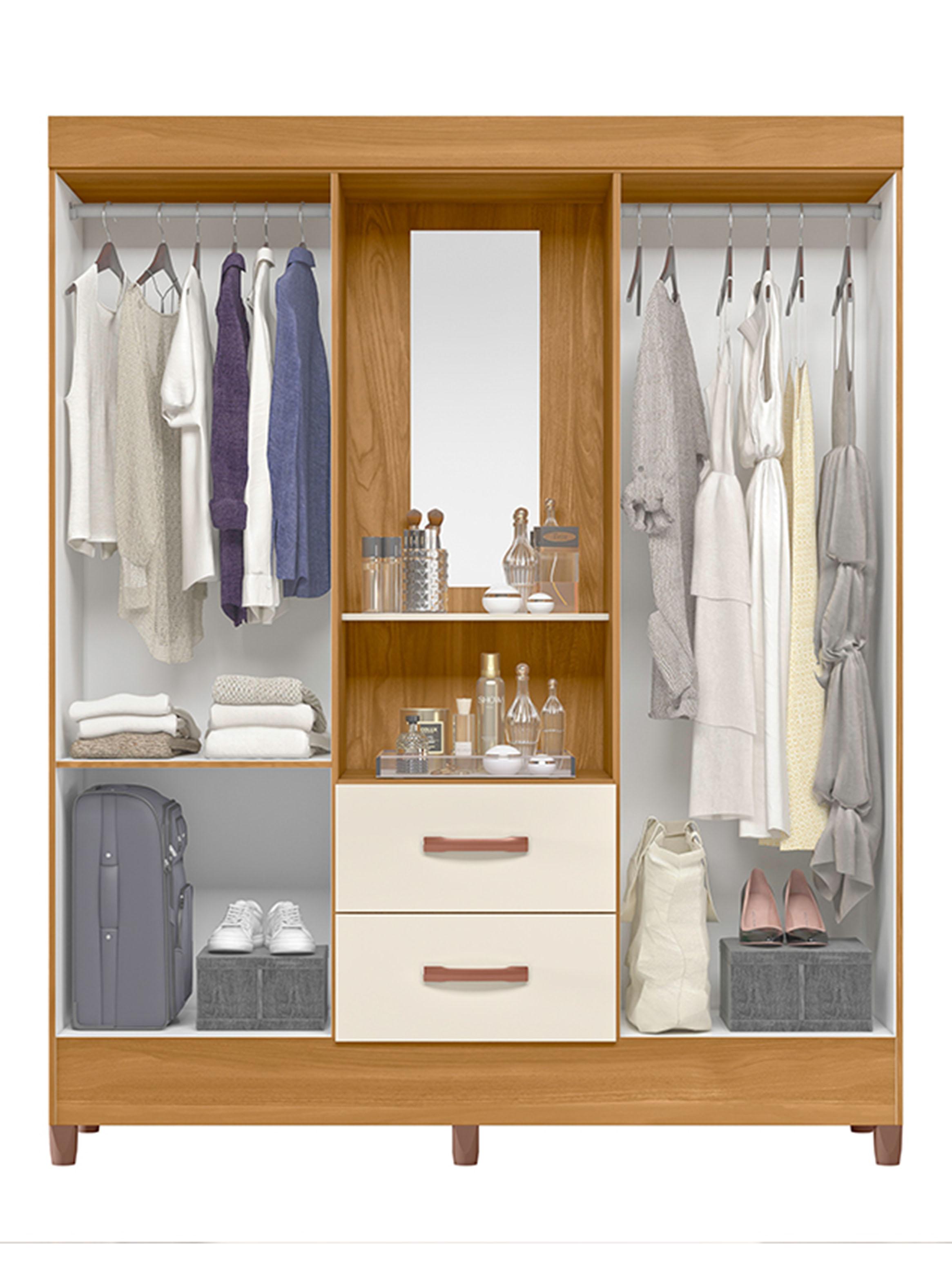 Combo Clóset 6 Puertas + Clóset 4 Puertas con Espejo Beige-4
