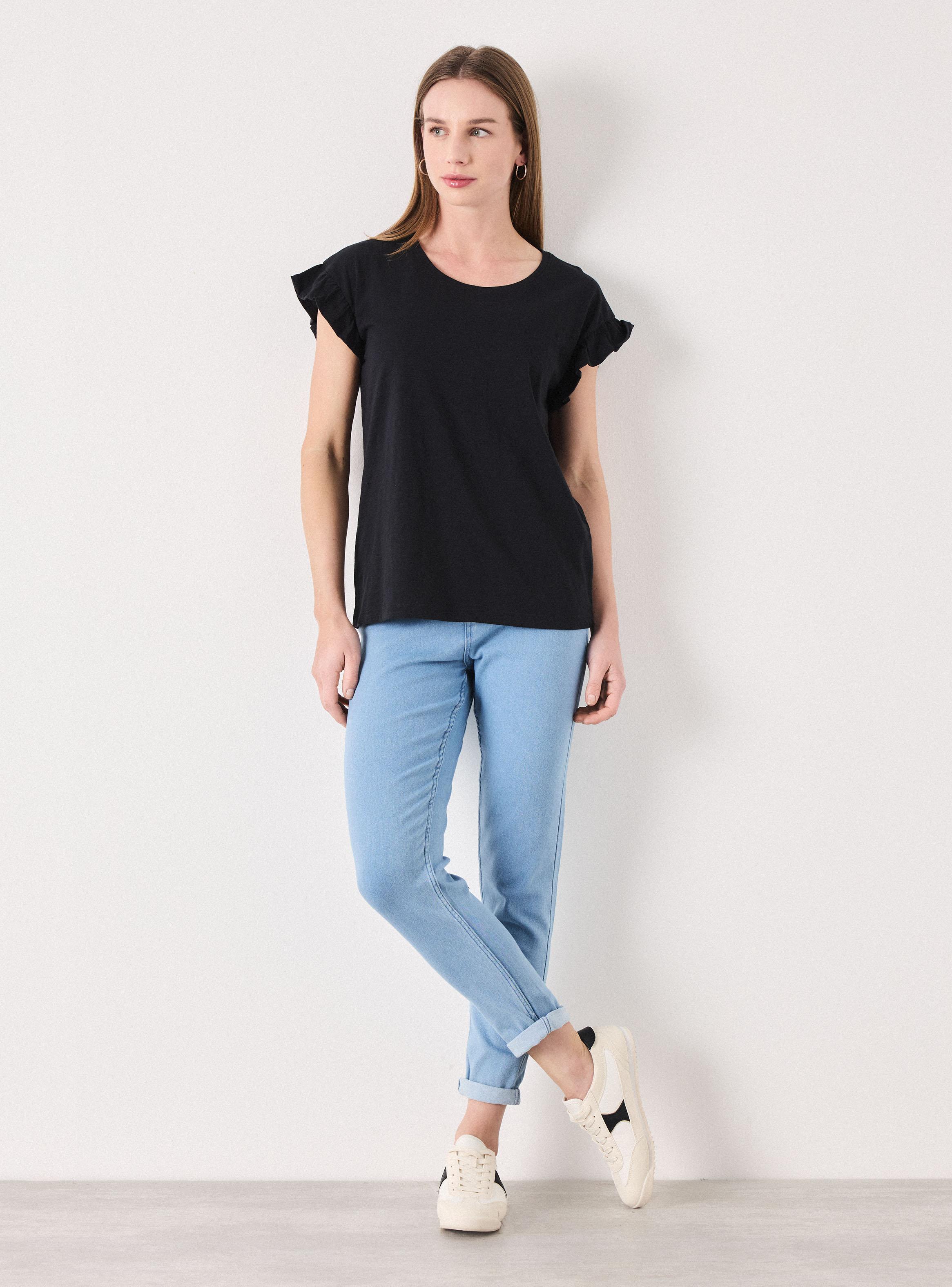 Polera Manga Vuelos Cuello Redondo Basic-4