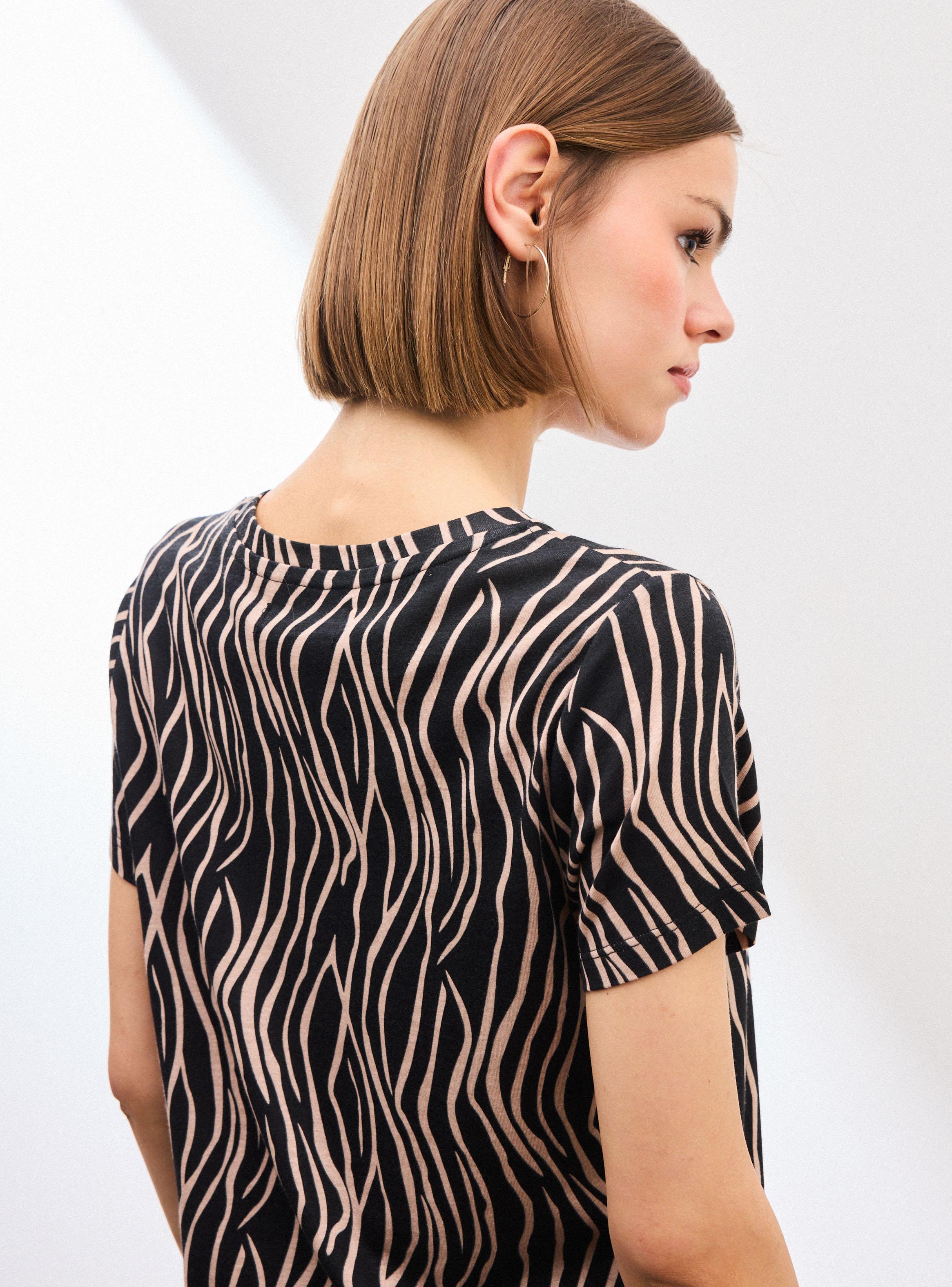 Polera Manga Corta Básica con Estampado-3