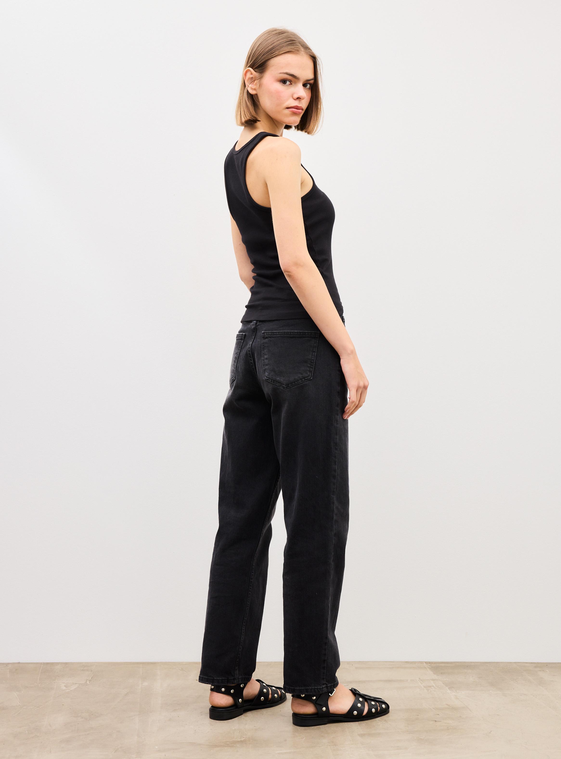 Polera Halter Ajustada Tela Acanalada-5