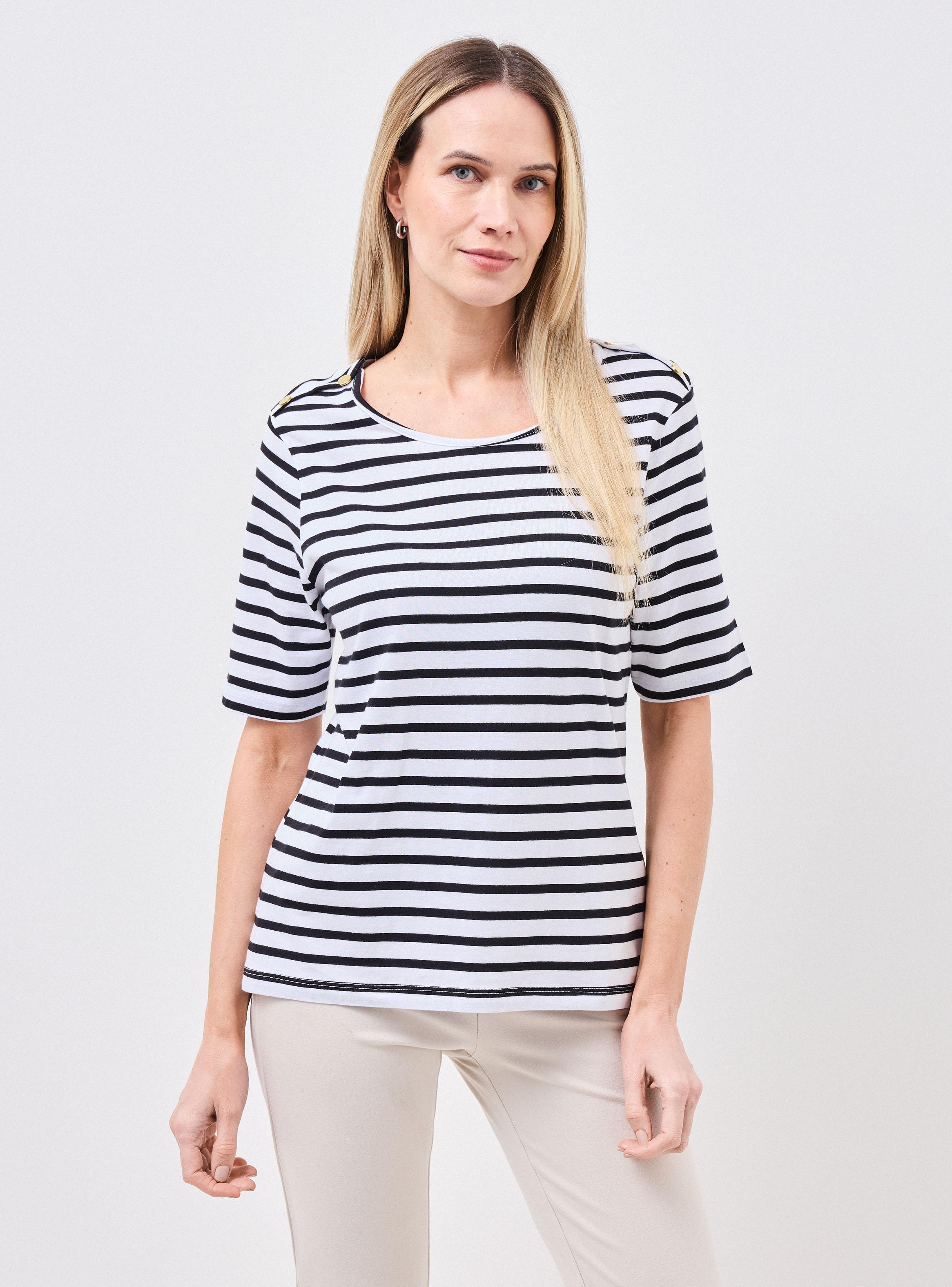 Polera Rayas Escote Redondo-0