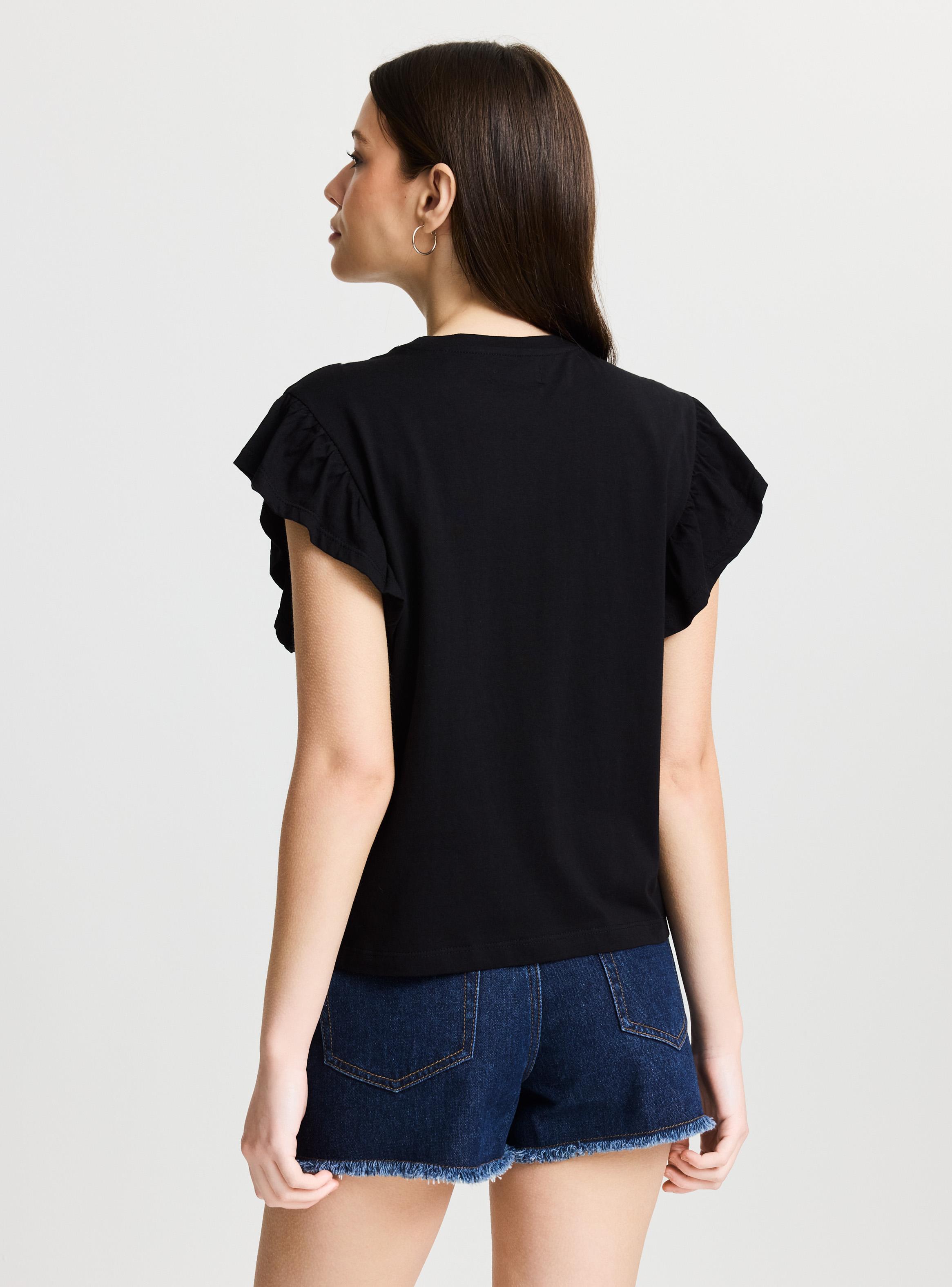 Polera Manga Corta con Vuelos-1