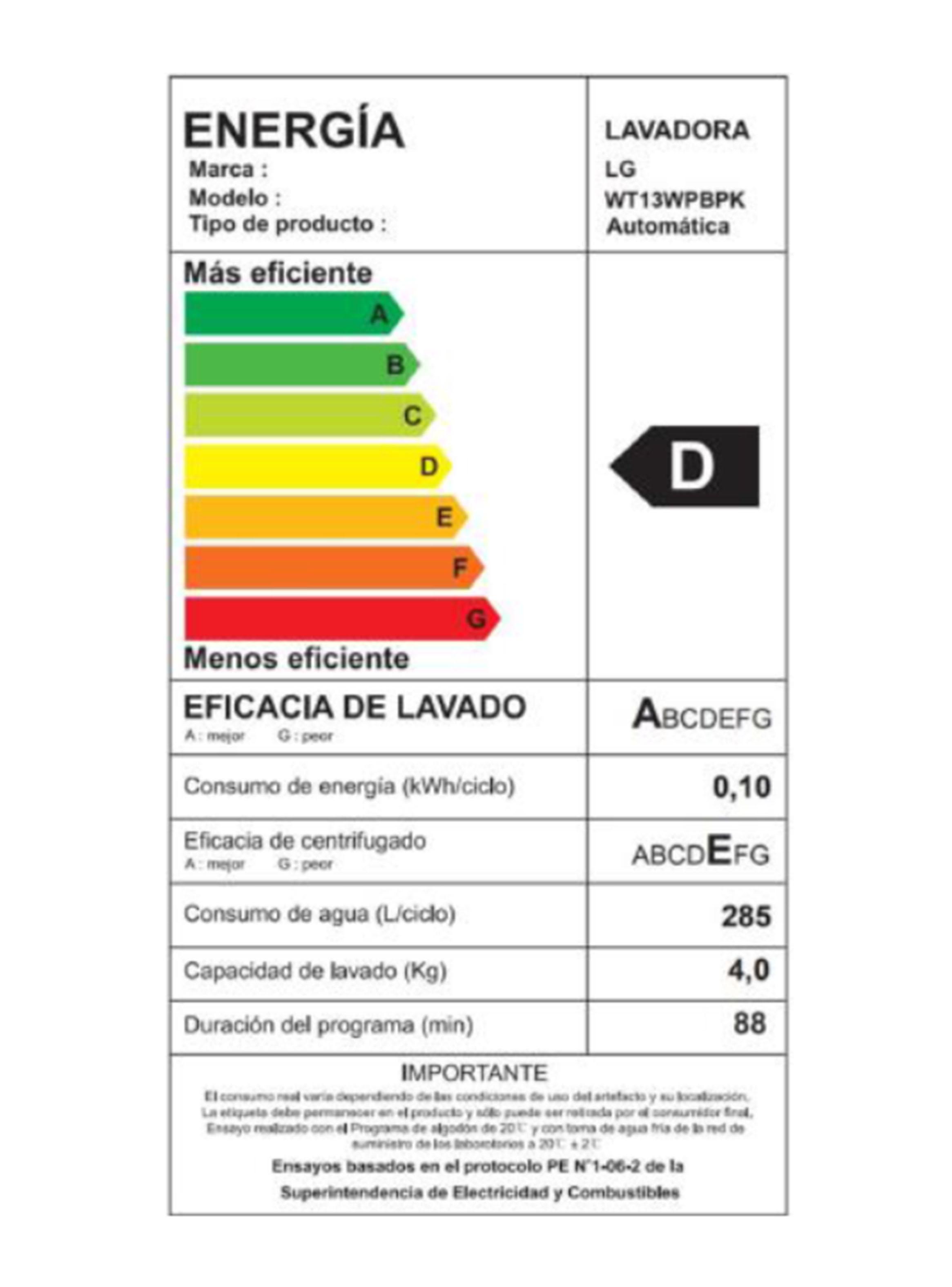 Lavadora Carga Superior 13 Kg WT13WPBPK Blanco-5
