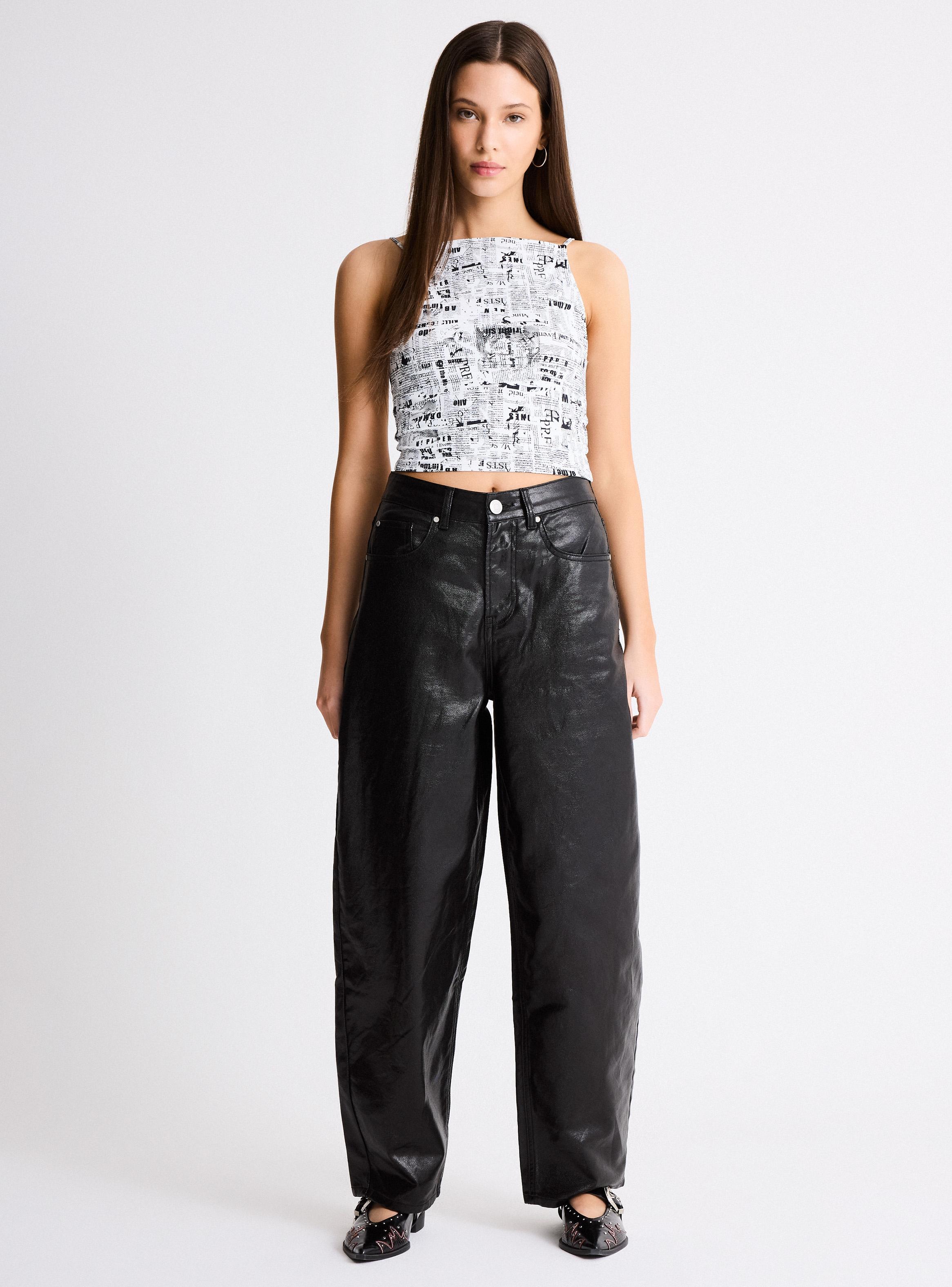 Jeans Balloon Coated Look-4