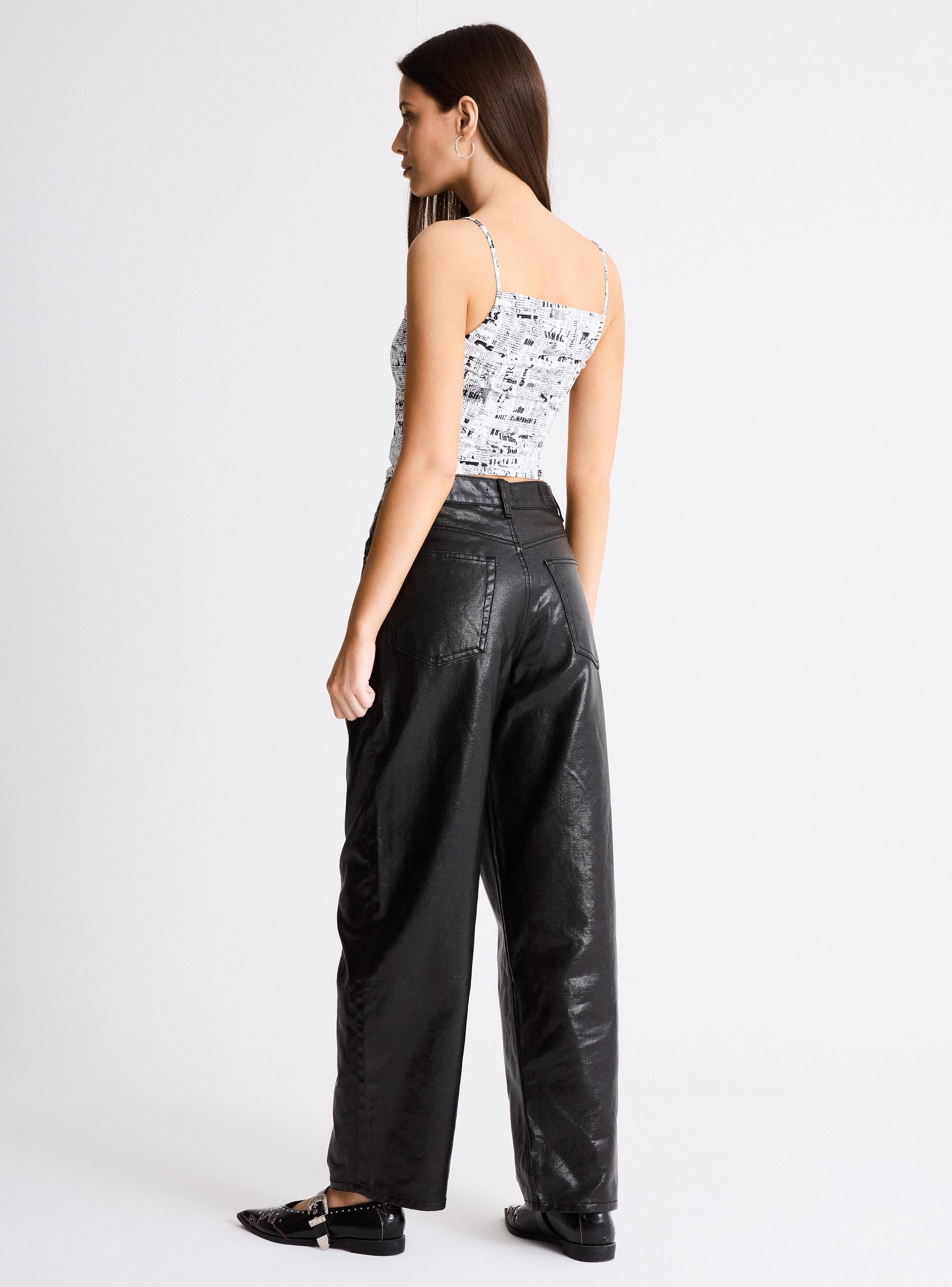 Jeans Balloon Coated Look-5