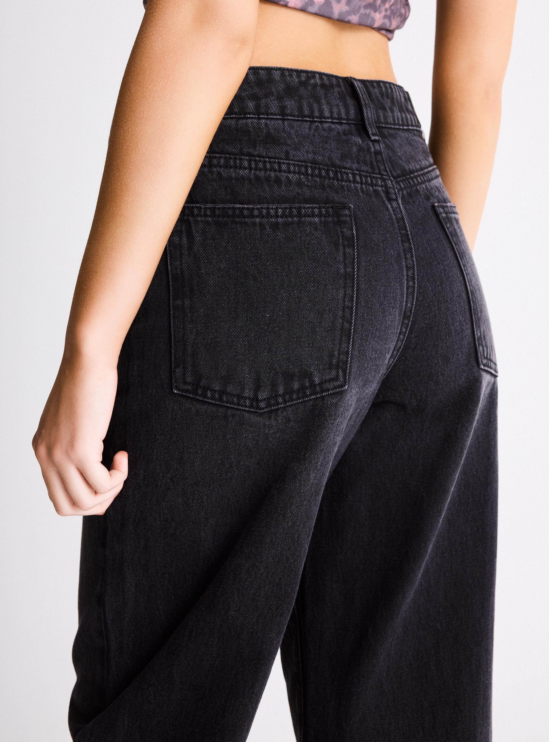 Jeans New Mom Cinturón Doble Hebilla Aplicación de Strass-3