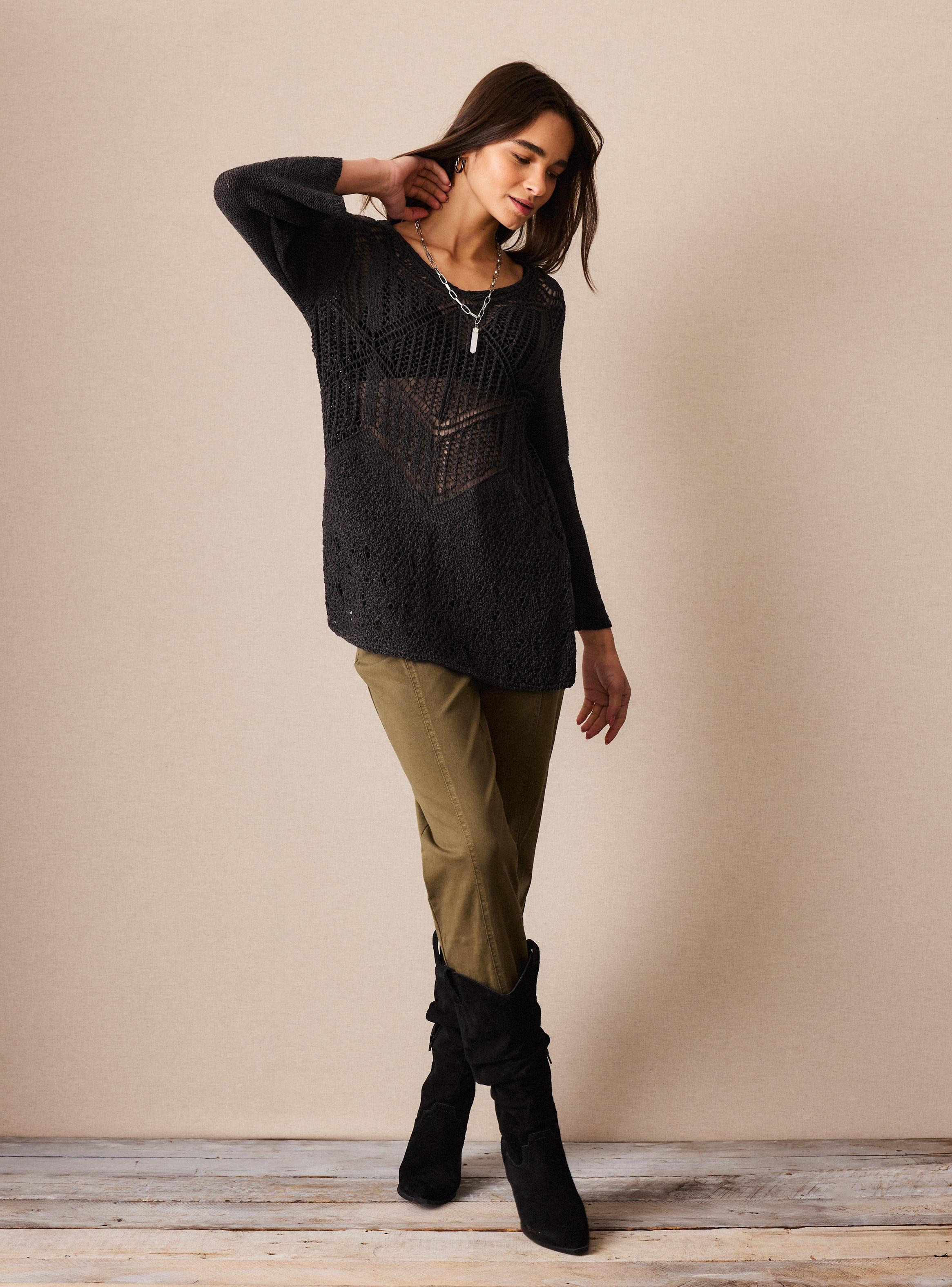 Sweater Tejido de Cinta Acanalado-4