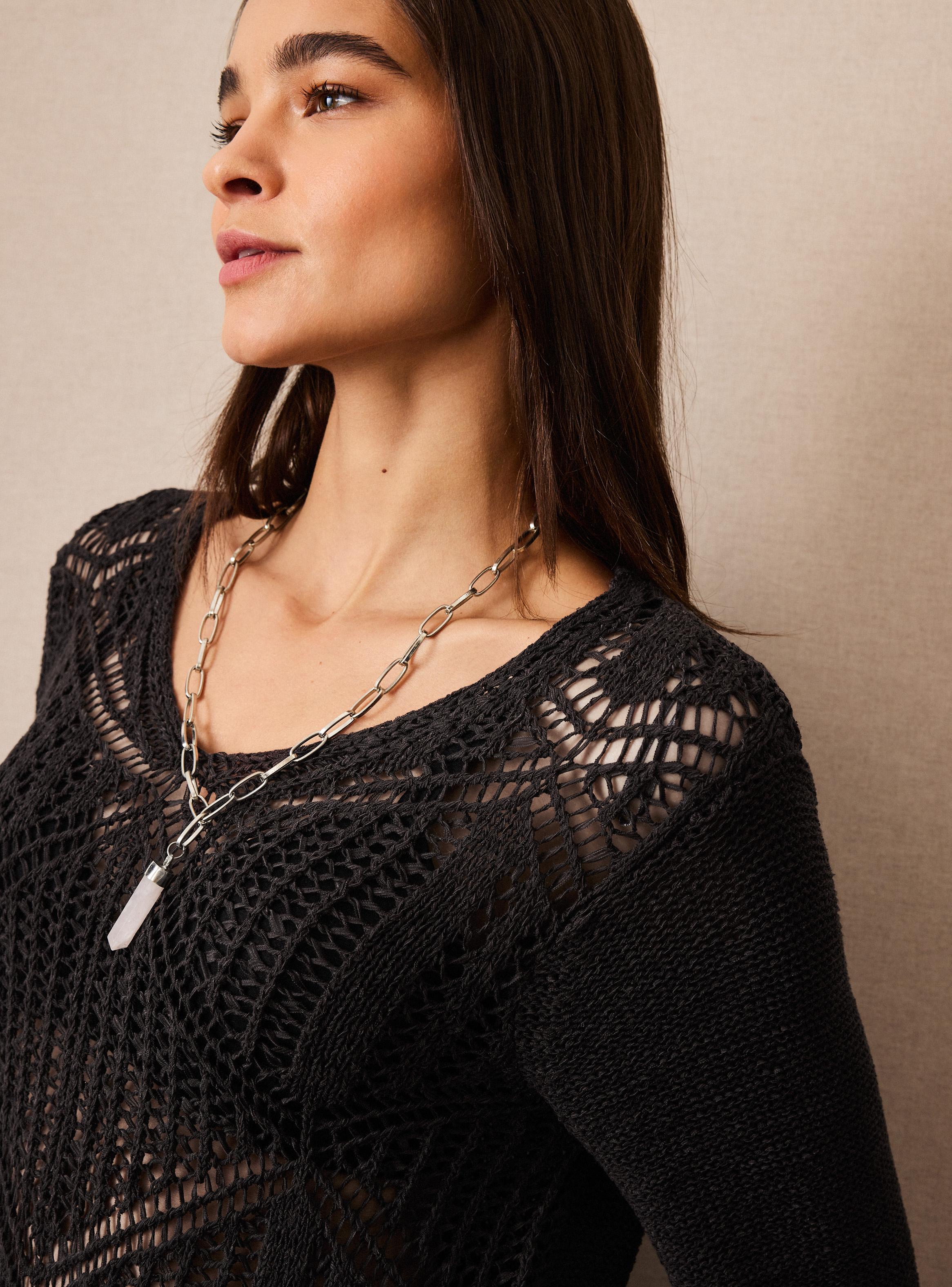 Sweater Tejido de Cinta Acanalado-3