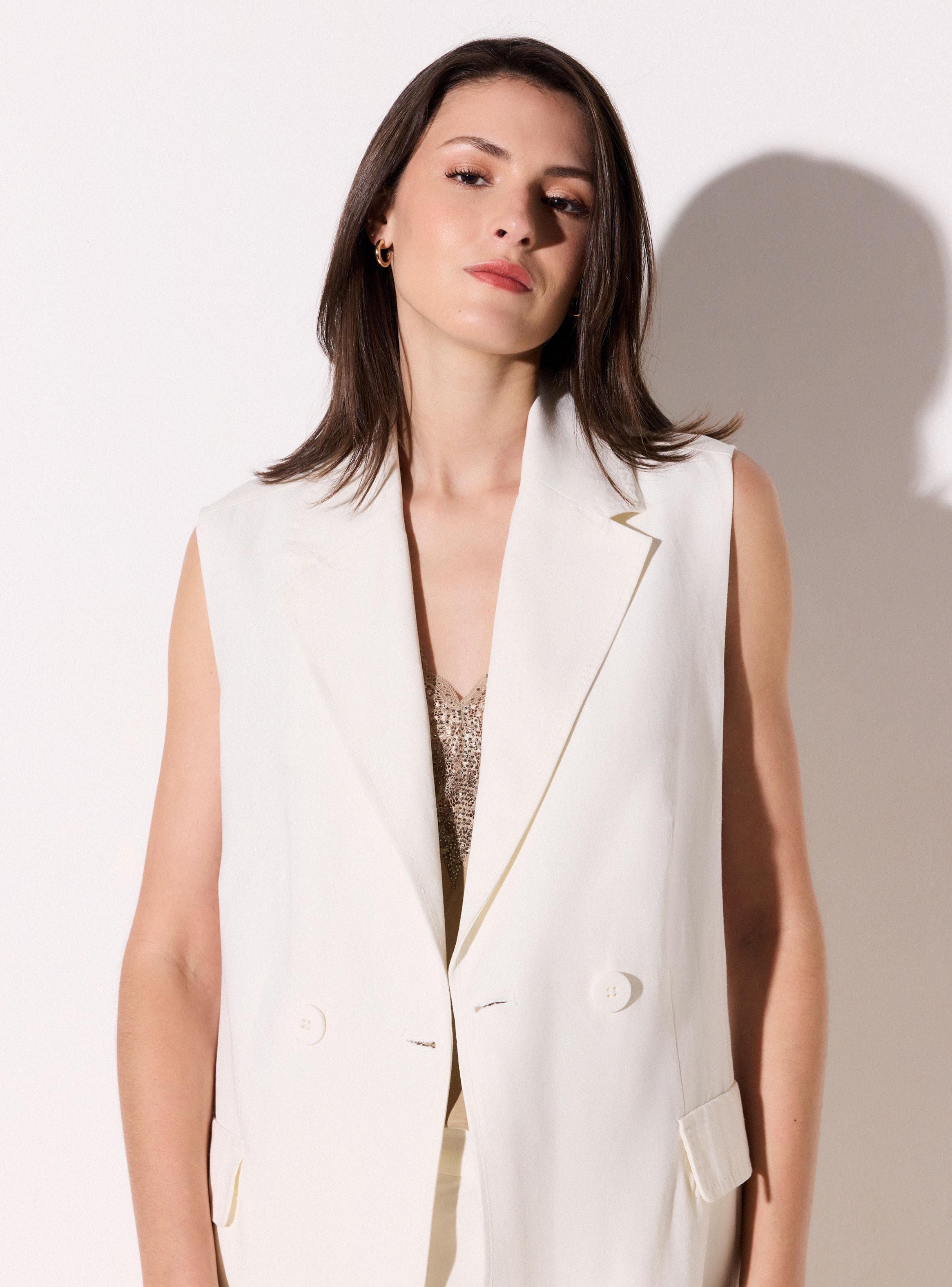 Blazer Largo sin Mangas-2