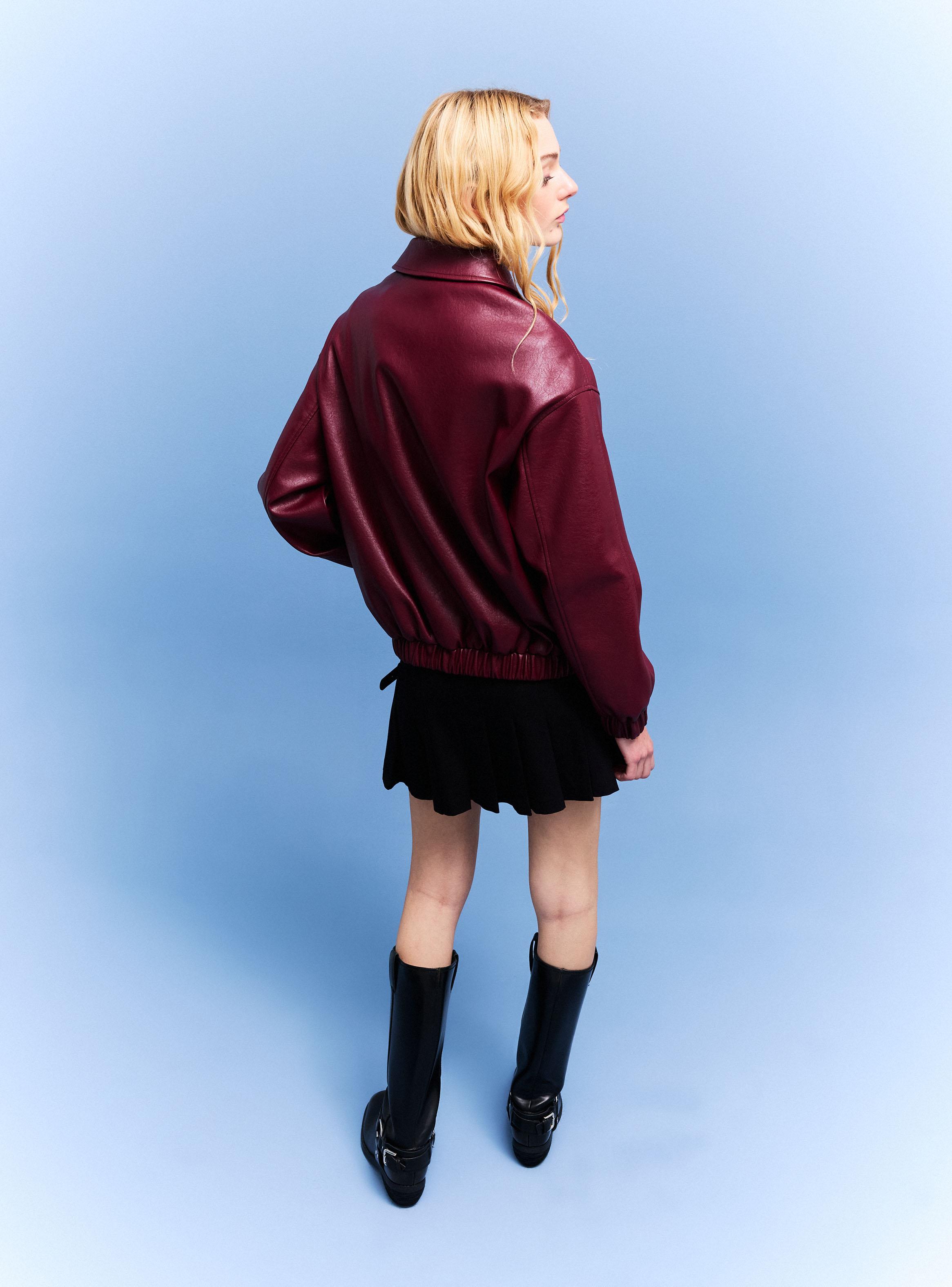 Chaqueta Tipo Bomber Oscuro-5