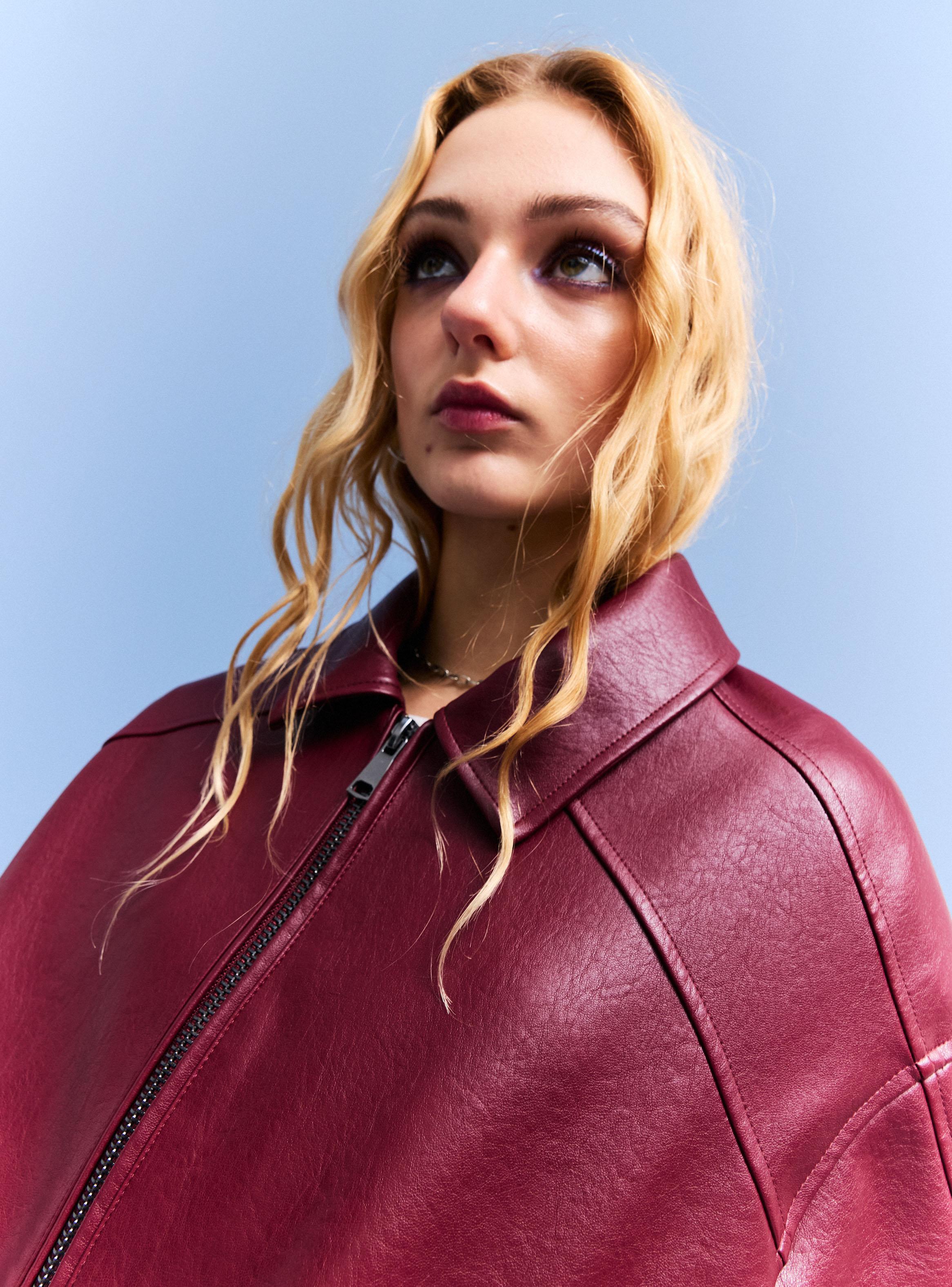 Chaqueta Tipo Bomber Oscuro-2