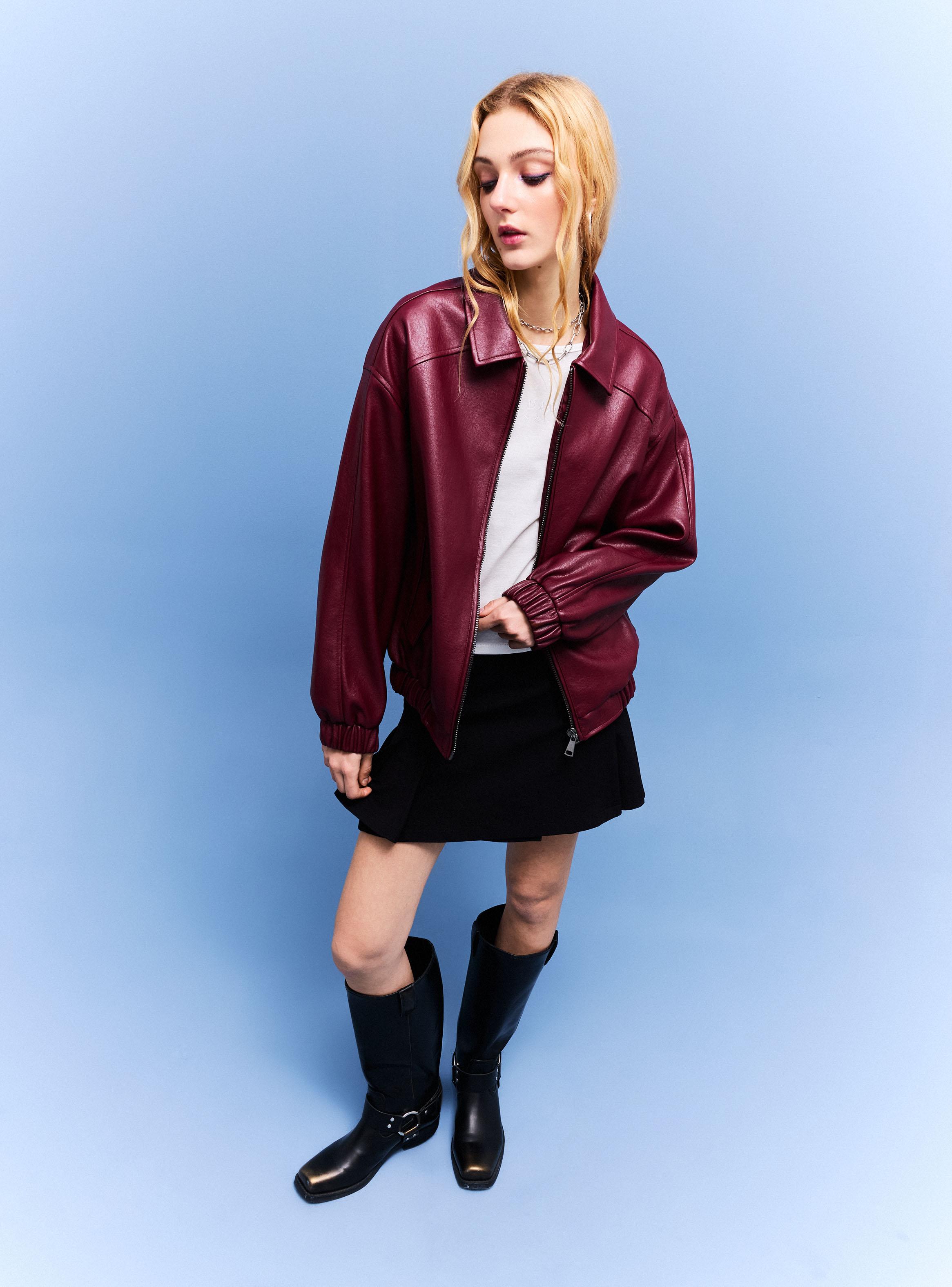 Chaqueta Tipo Bomber Oscuro-4