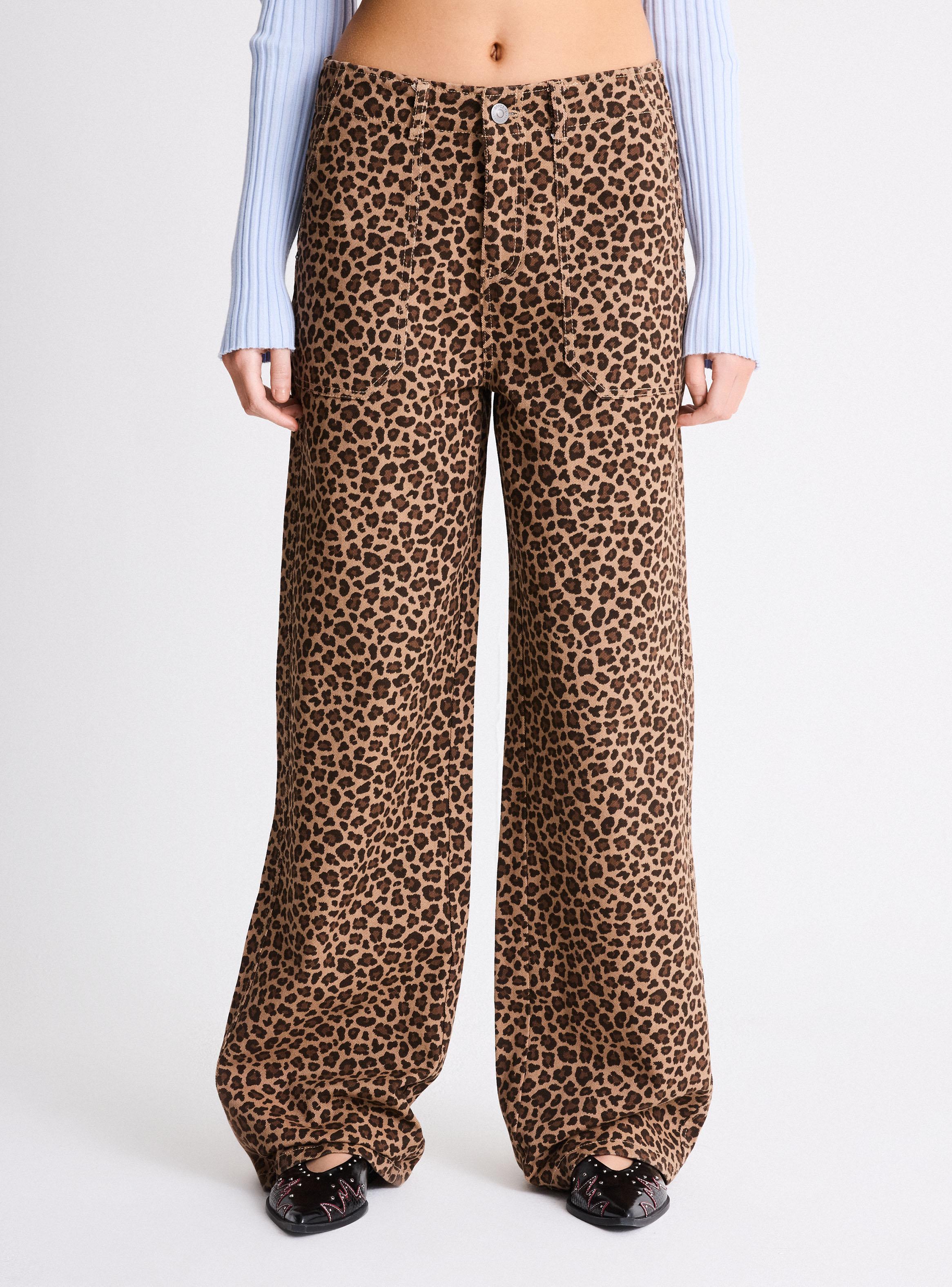 Pantalón Wide Leg Estampado-0
