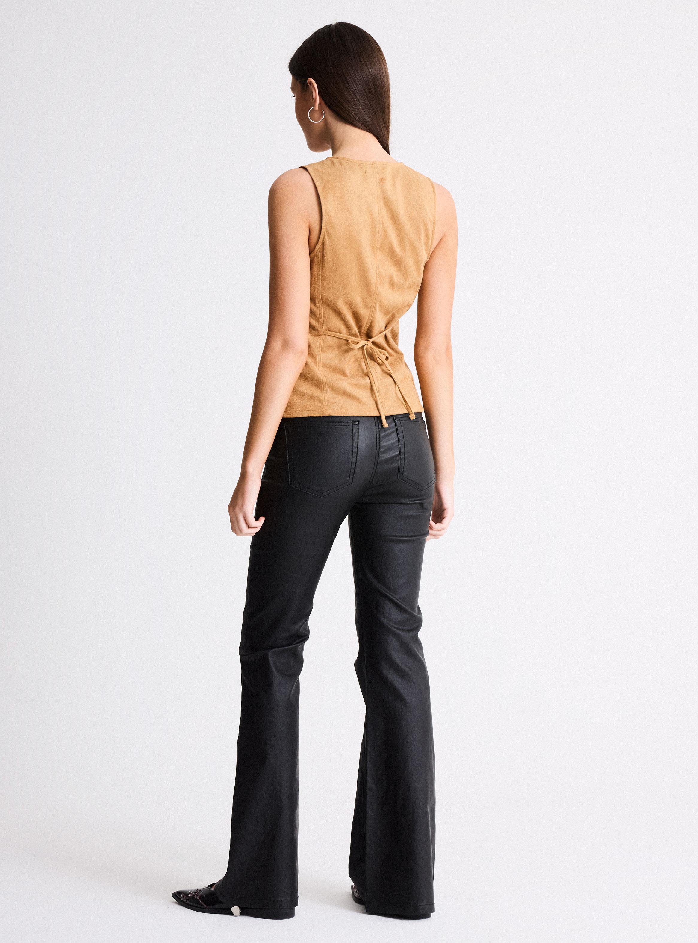 Polera Vest Efecto Suede-5