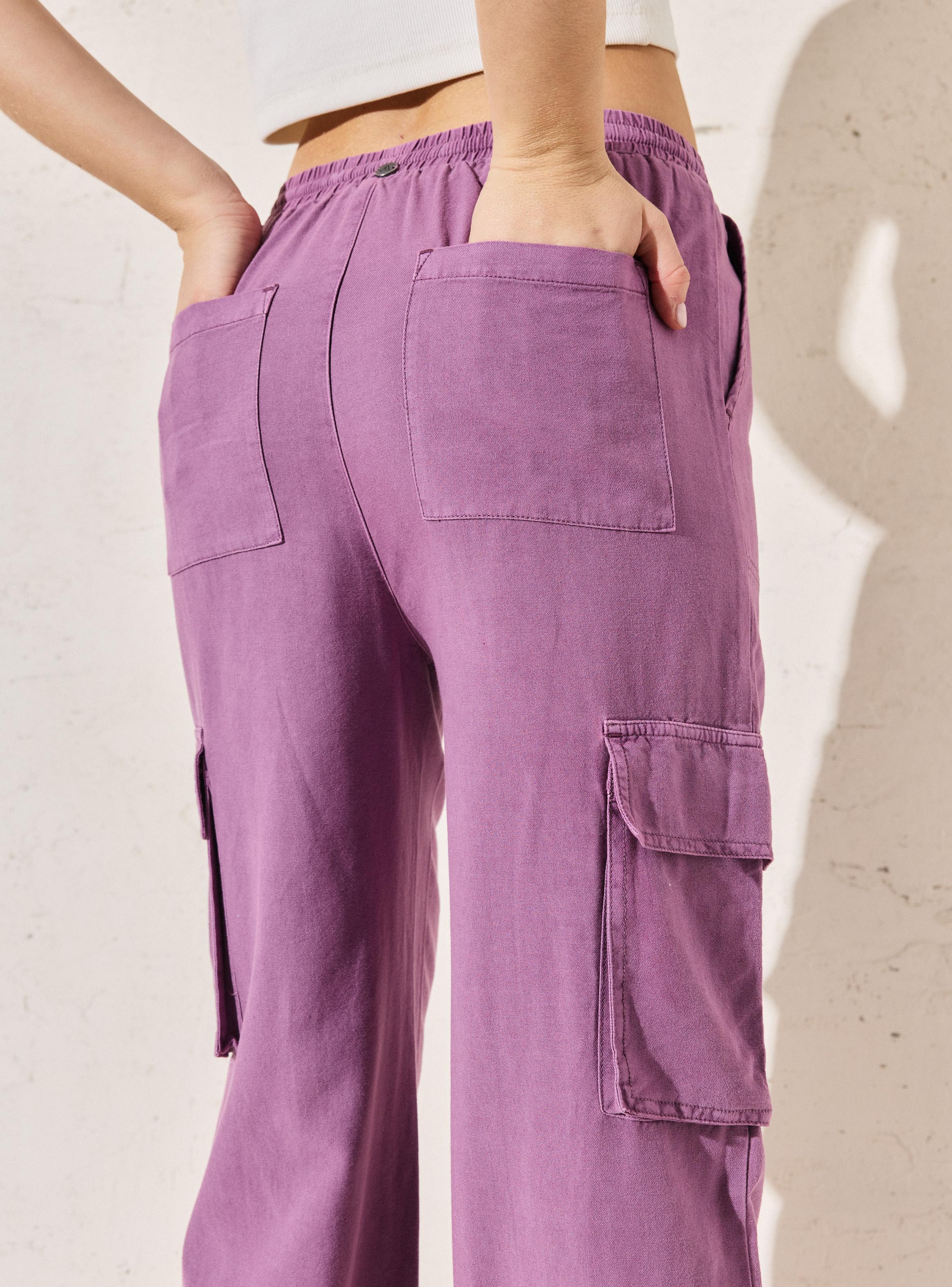 Pantalón Sueltos con Bolsillo Cargo-3