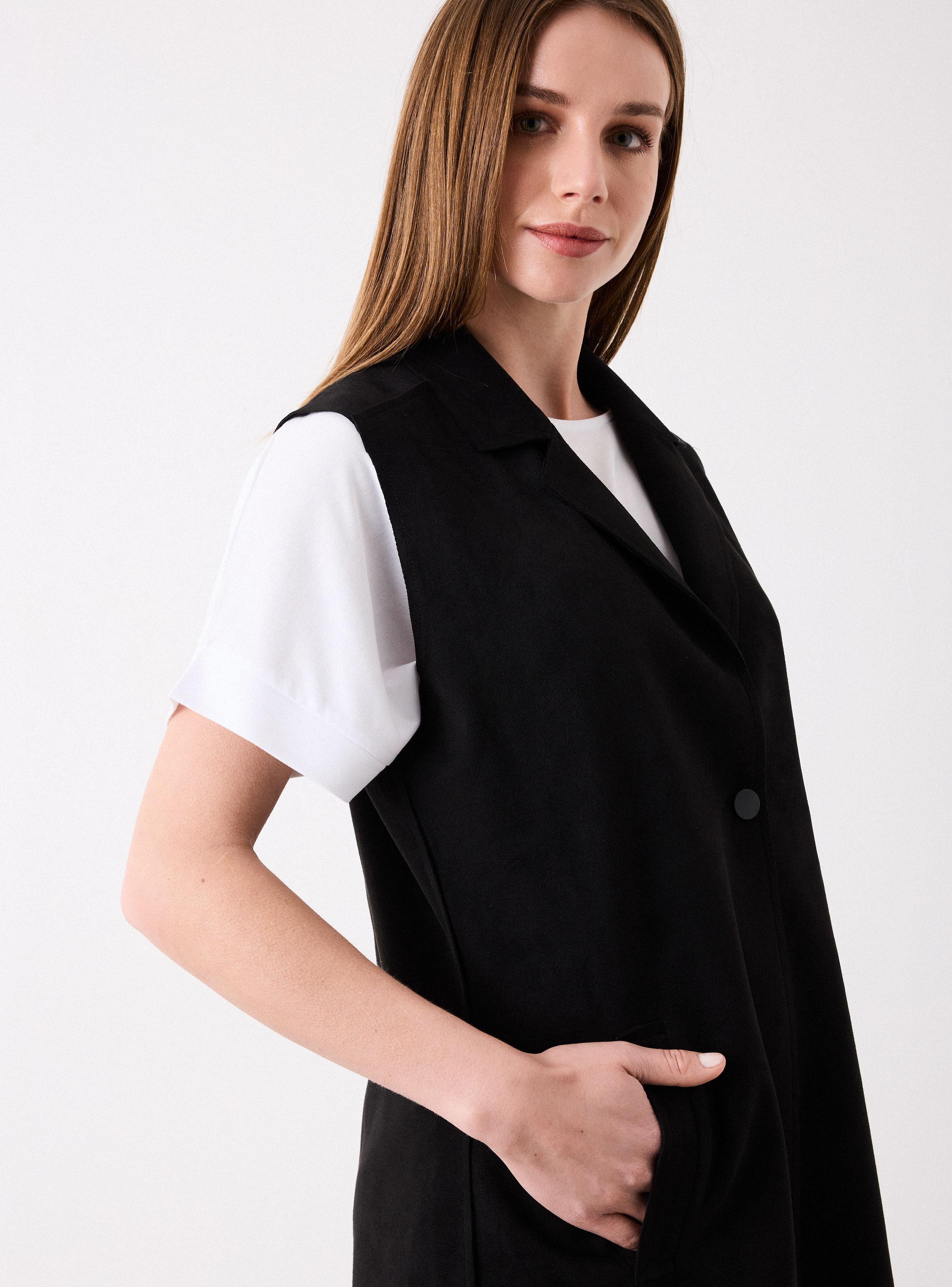 Blazer Vest Look Suede-2