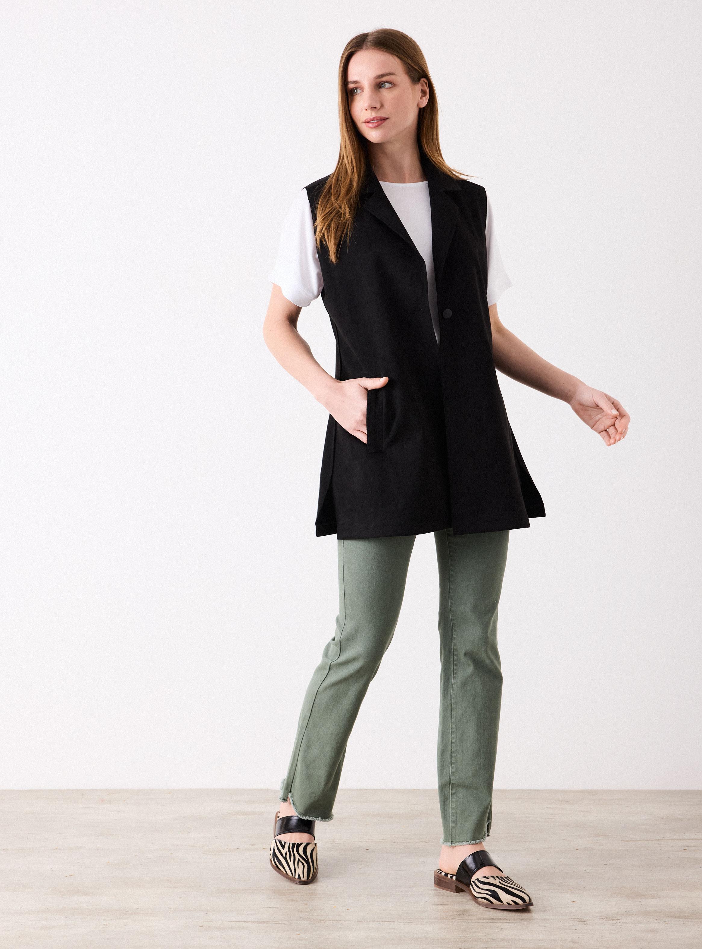 Blazer Vest Look Suede-4