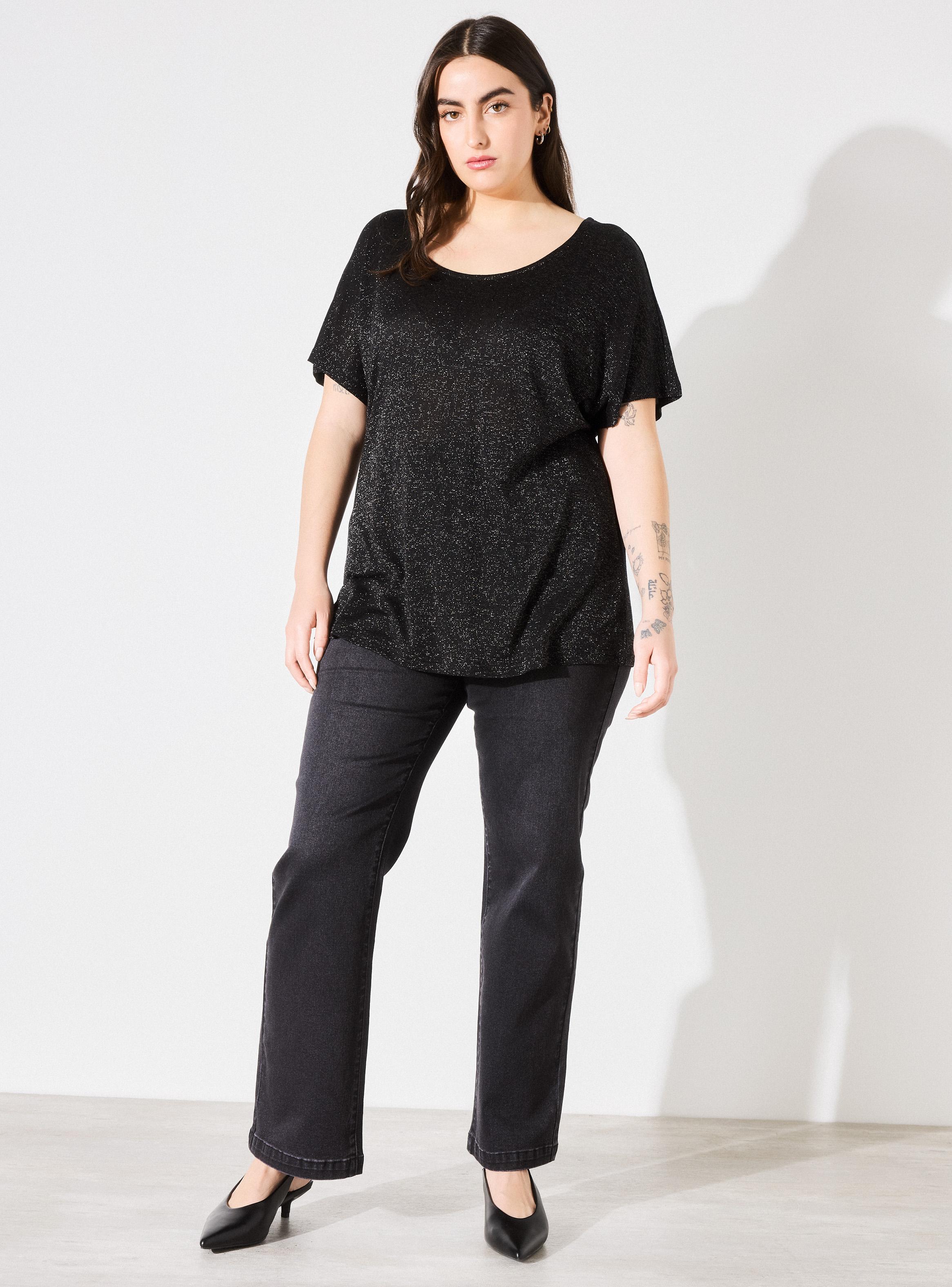 Polera Tejida Metalizada Escote Amplio Curvy-4
