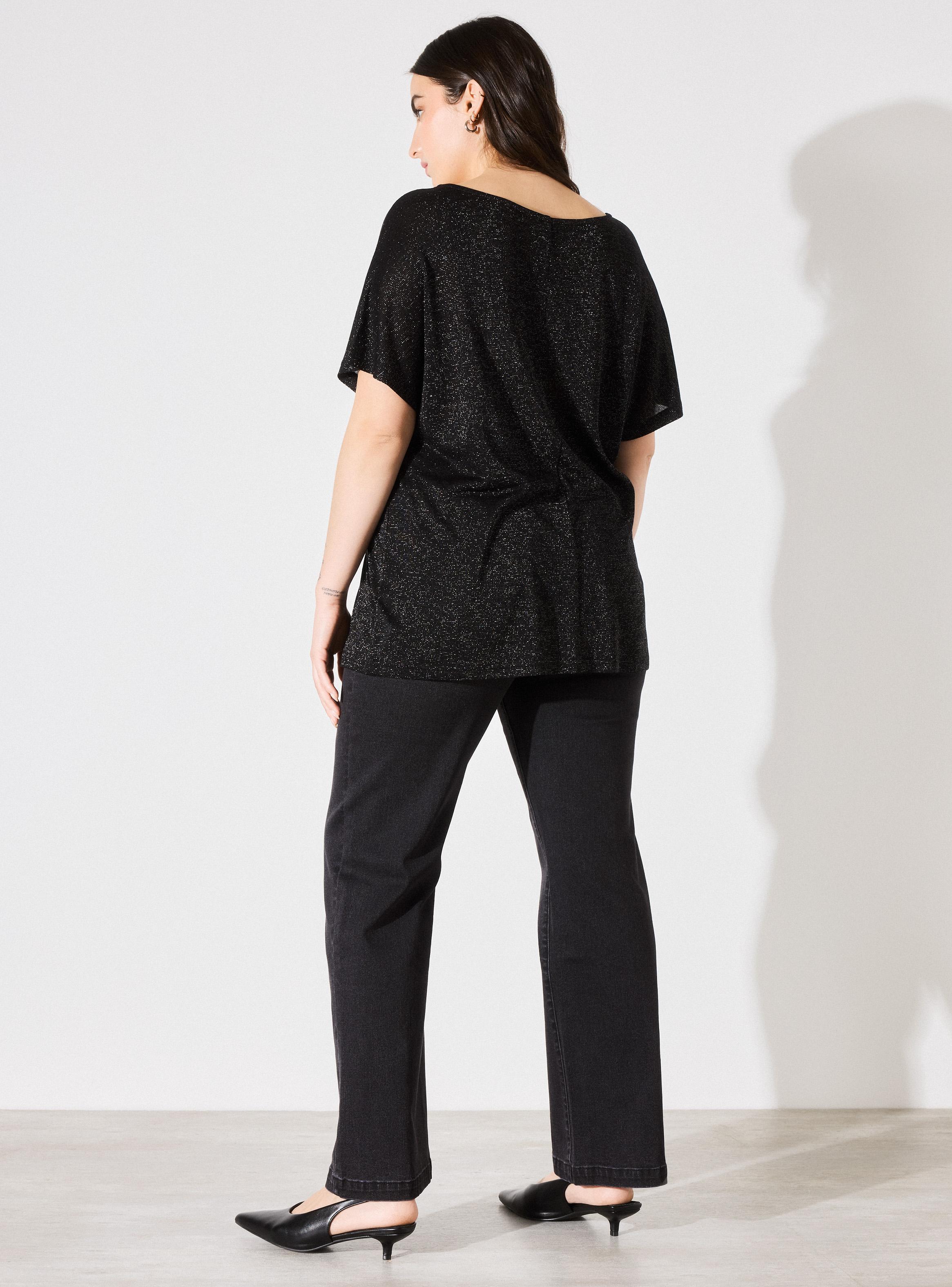 Polera Tejida Metalizada Escote Amplio Curvy-5