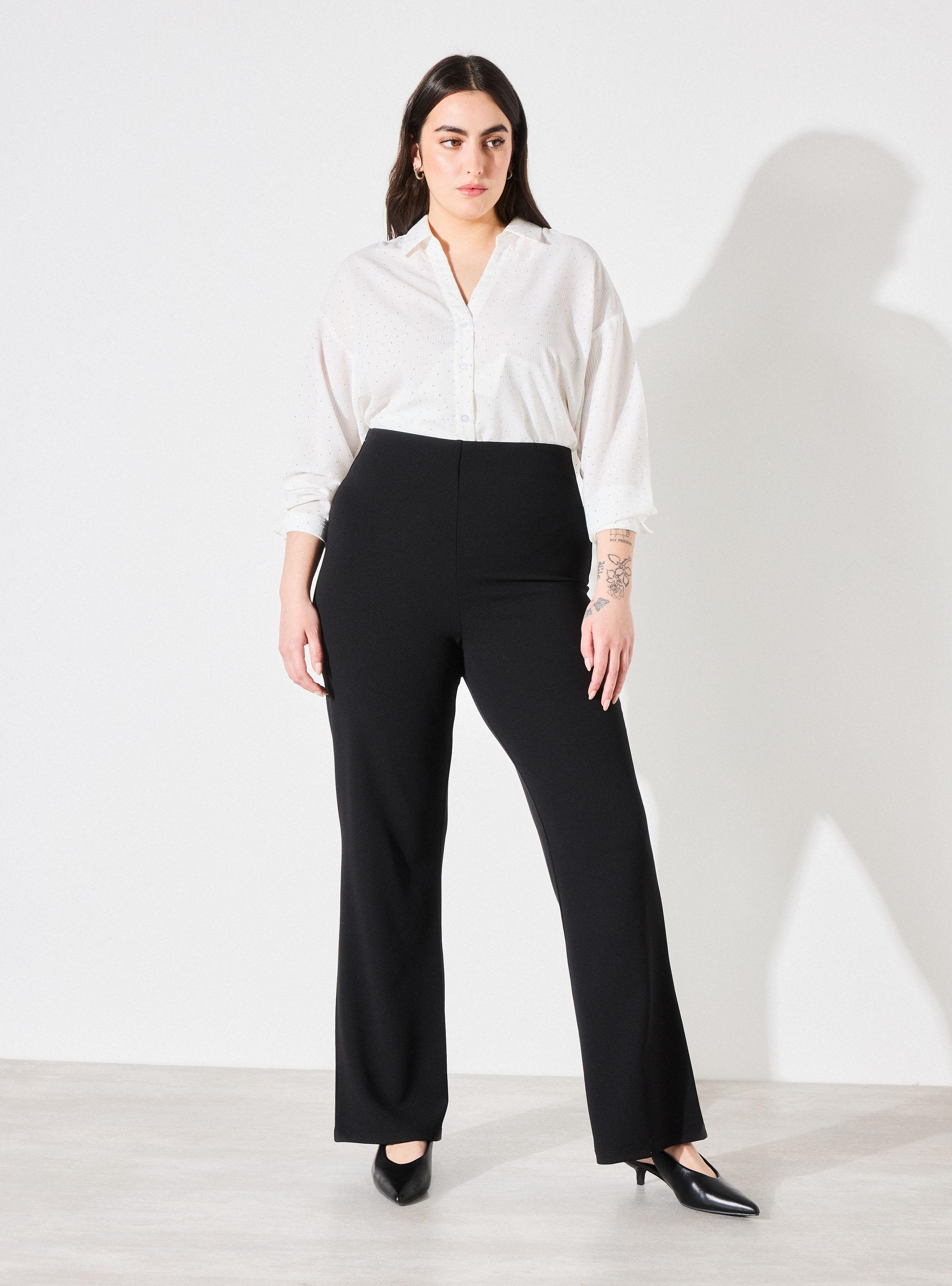 Pantalón Leggings Flare con Cintura Elástica Talla Curvy-4