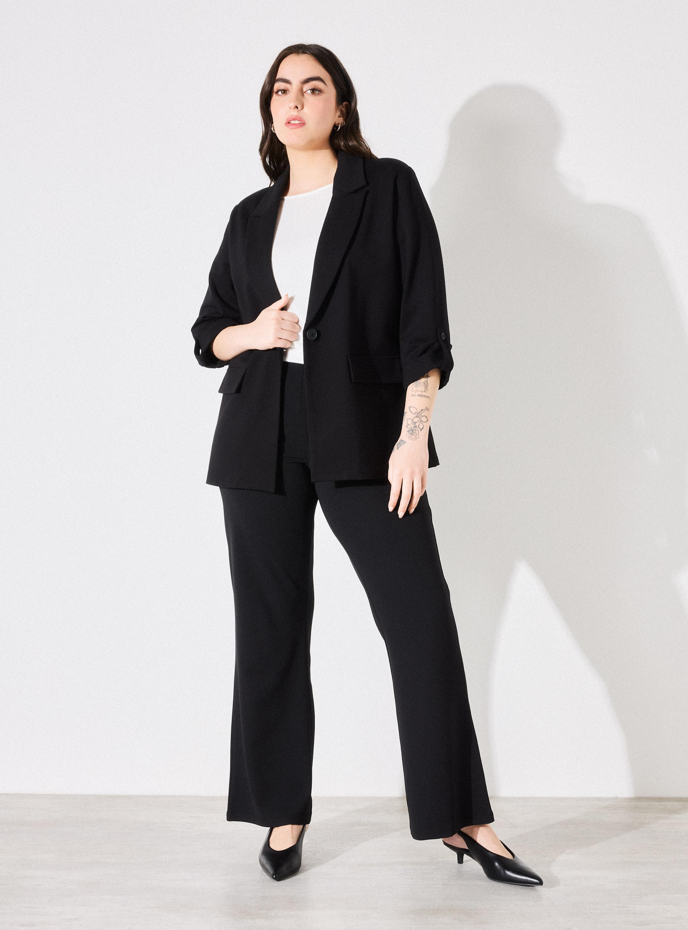 Blazer con Manga Recogida Cierre Botón Talla Curvy-4