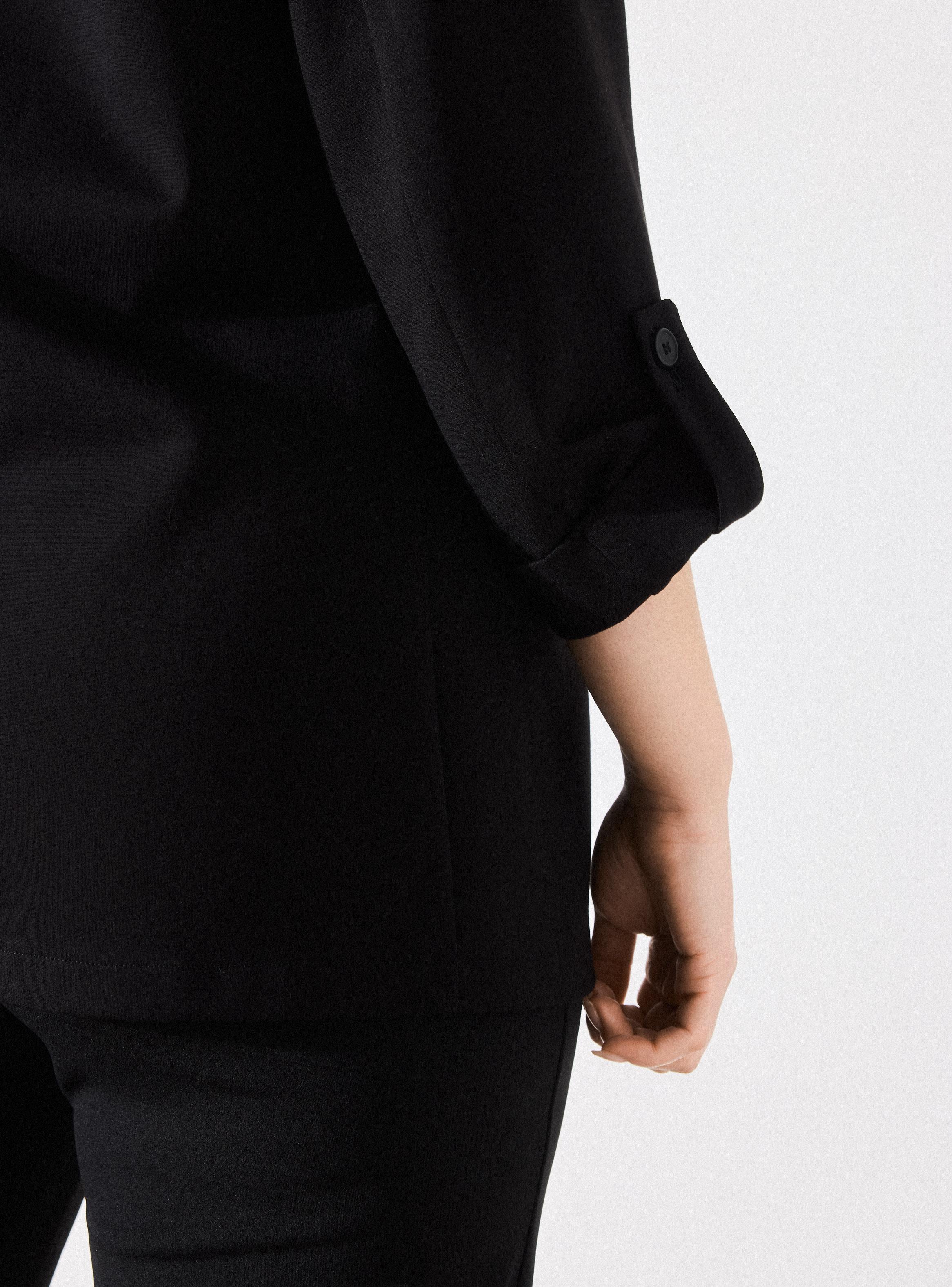 Blazer con Manga Recogida Cierre Botón Talla Curvy-3