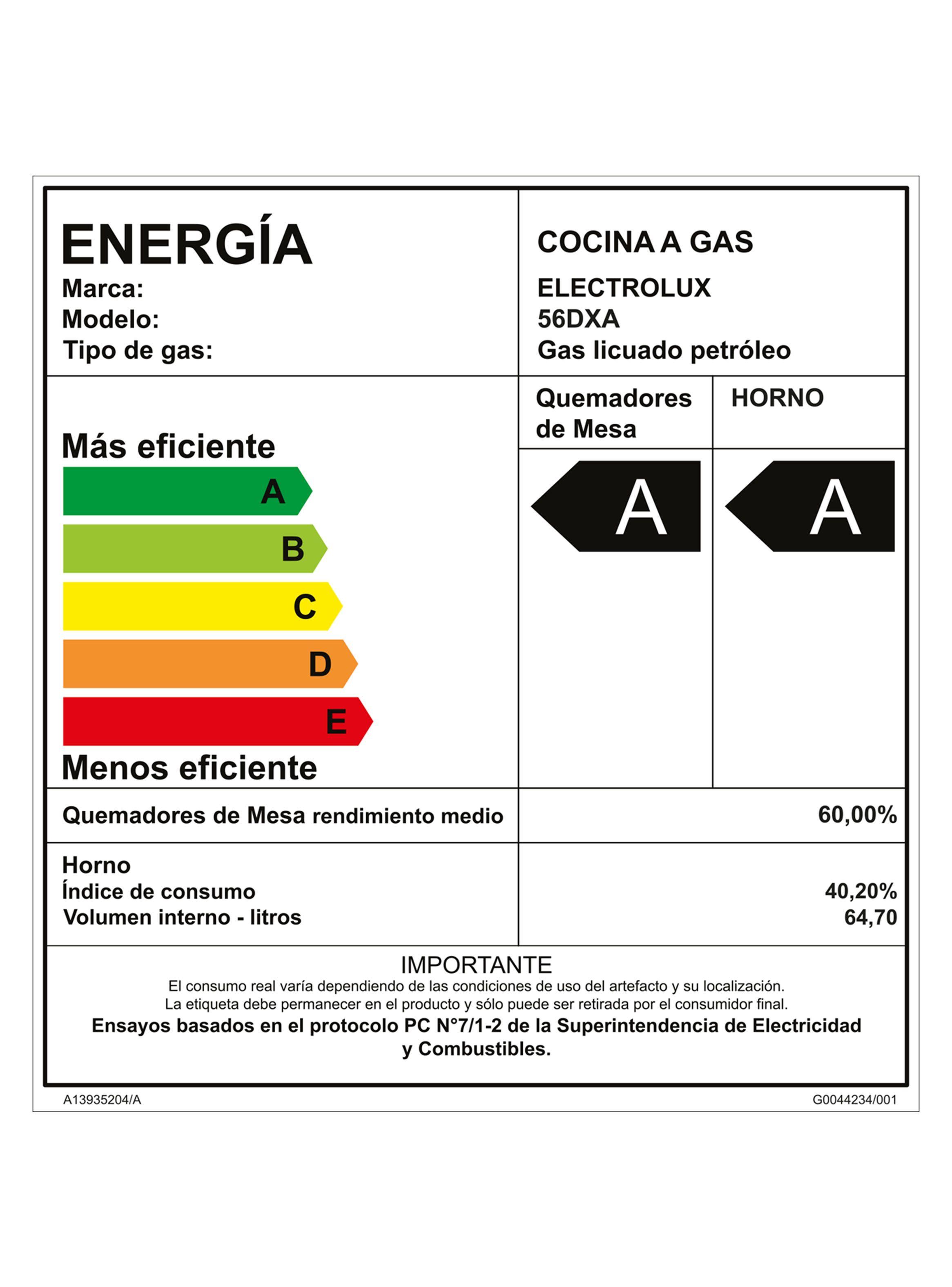 Cocina a Gas 4 Quemadores 56DXA Inox-5